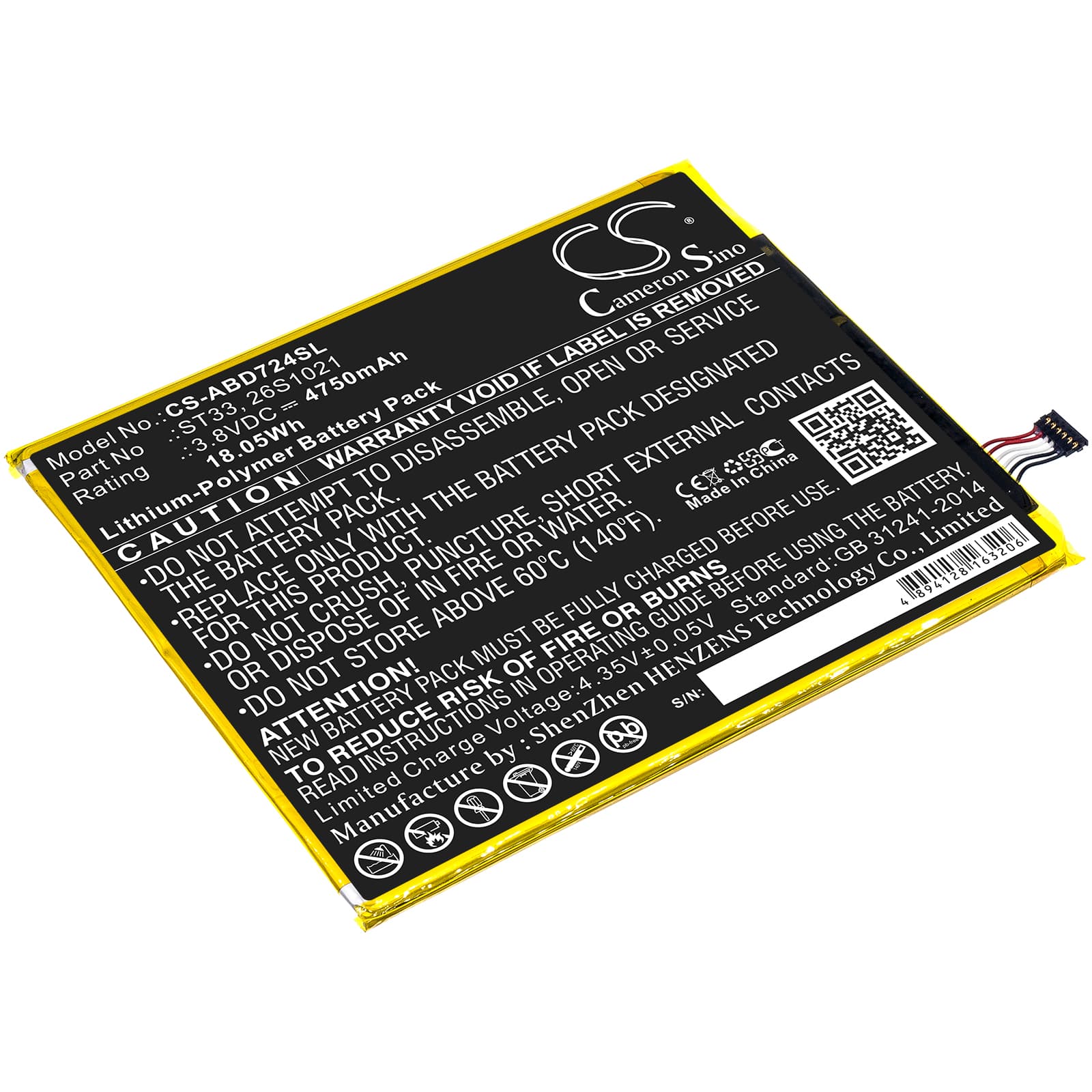 Replacement Battery for Amazon Kindle Fire HD 8th - CS-ABD724SL-1.jpg