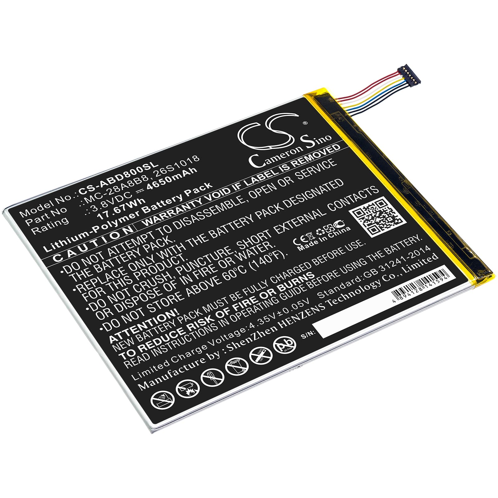 Replacement Battery for Amazon Kindle Fire HD 8 - CS-ABD800SL-1.jpg