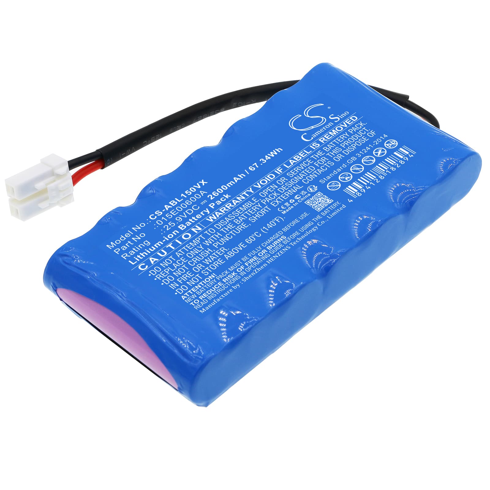 Replacement Battery for Techline Next Tech DX2 - CS-ABL150VX-1.jpg