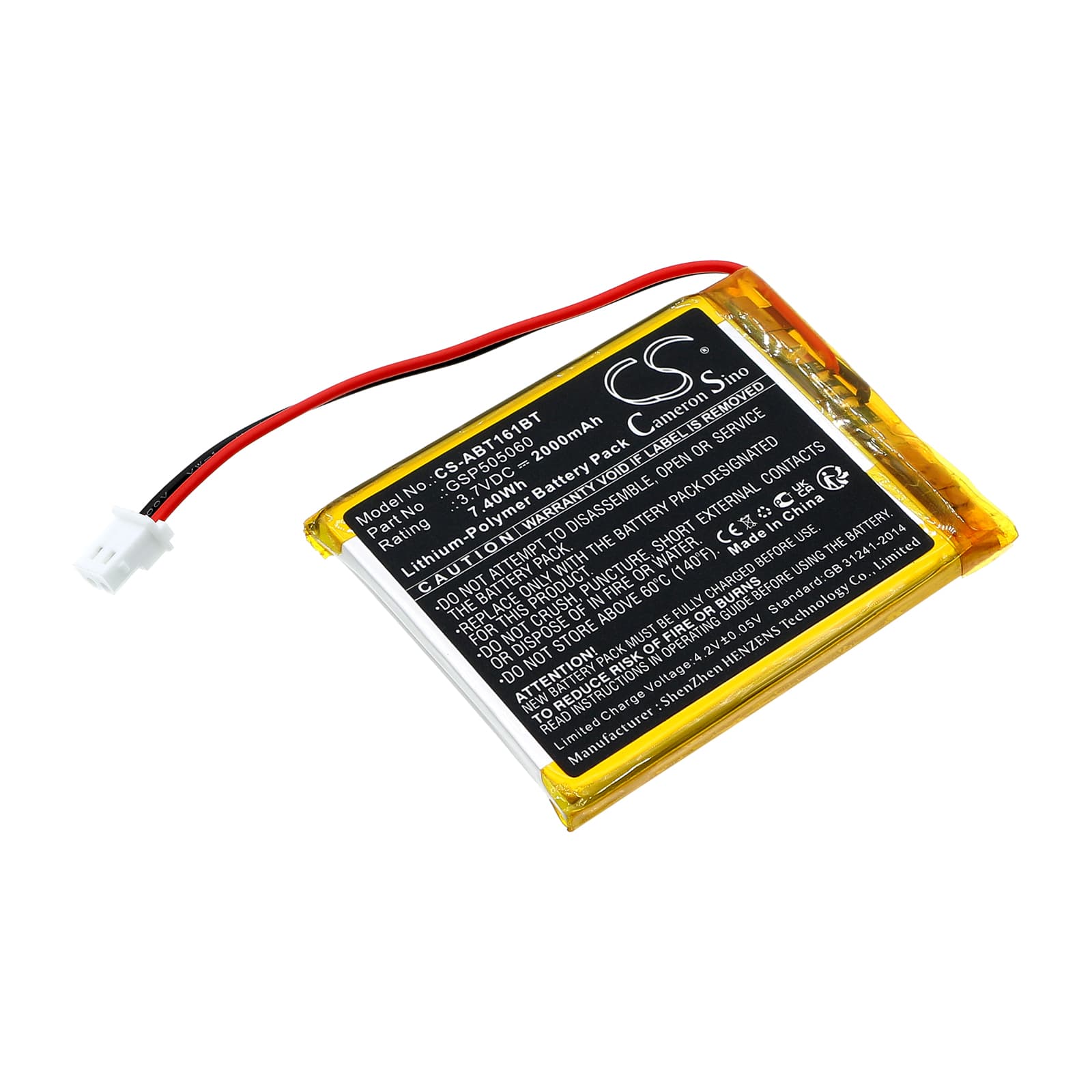Replacement Battery for Abus TVAC16001