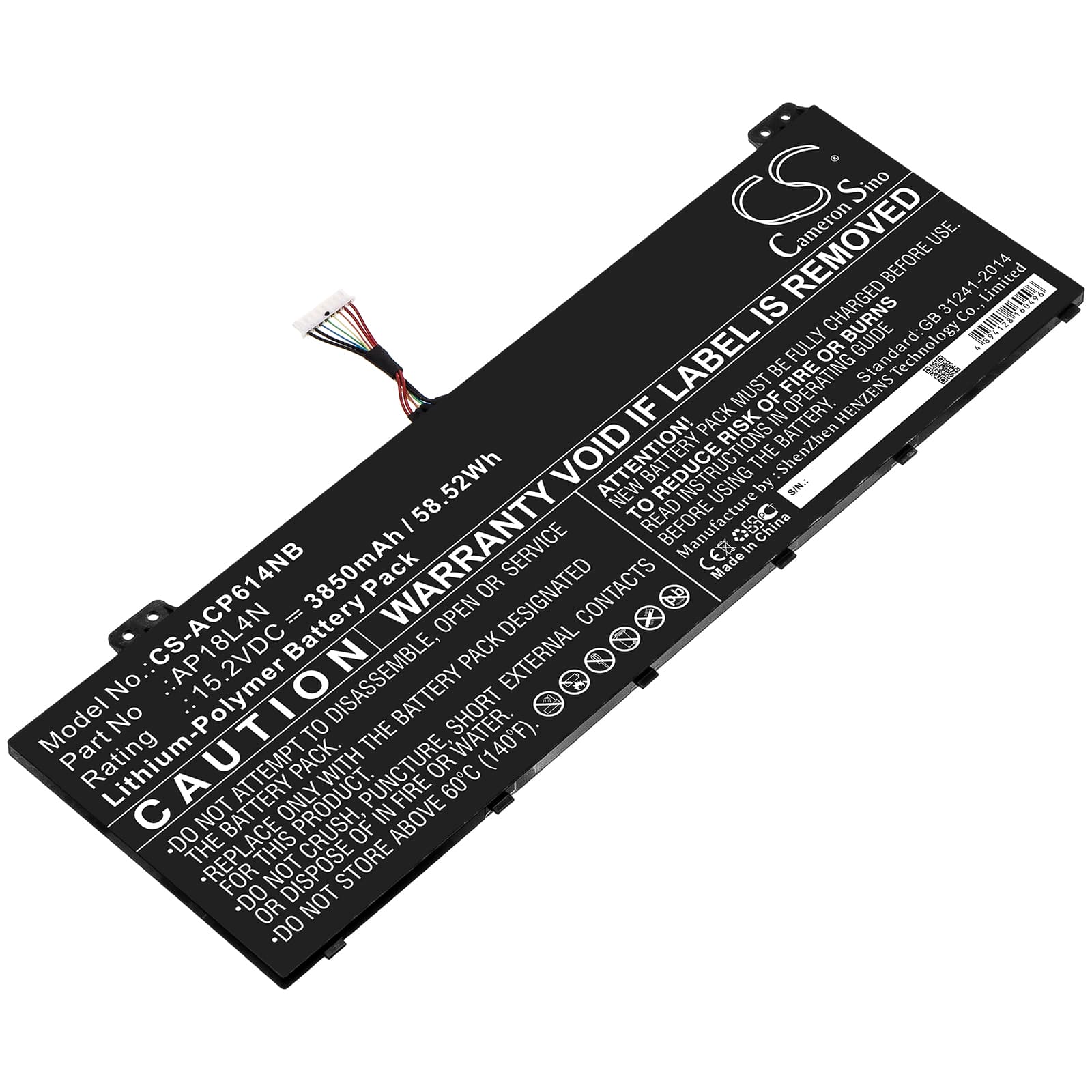 Replacement Battery for Acer TravelMate P614 - CS-ACP614NB-1.jpg