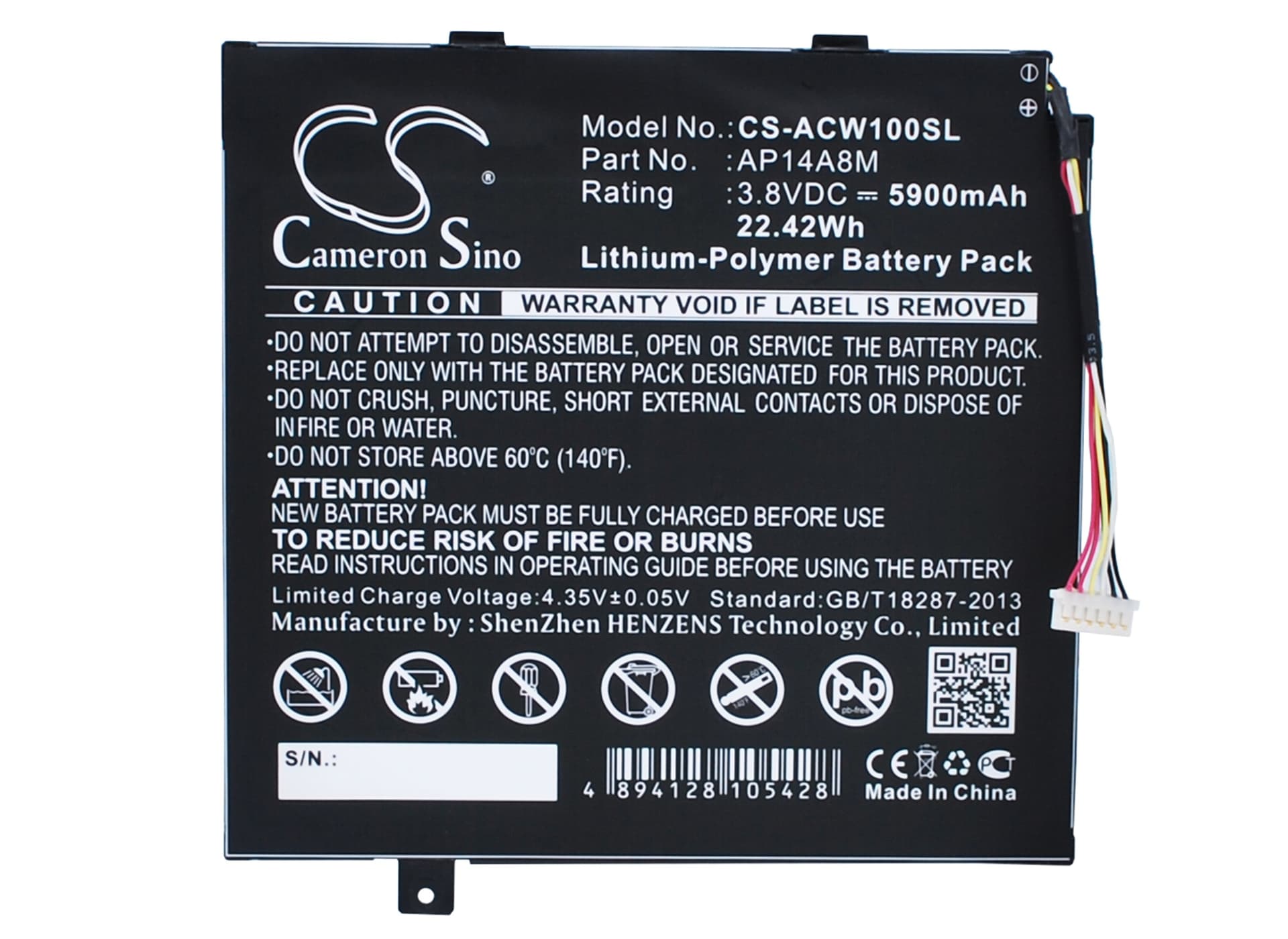 Replacement Battery for Acer Iconia Tab 10 A3-A20 - CS-ACW100SL-1.jpg