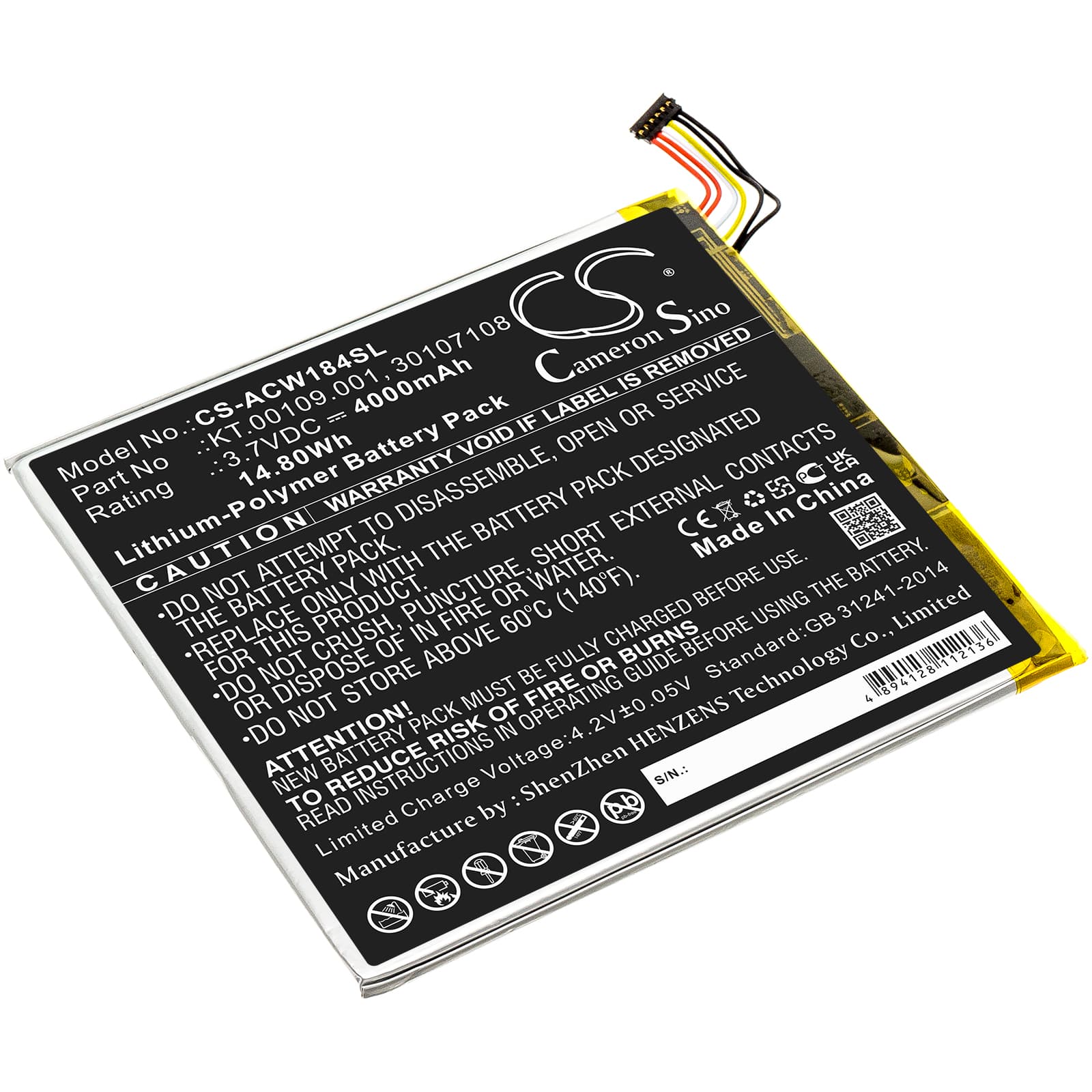Replacement Battery for Acer Iconia Tab A1-840 - CS-ACW184SL-1.jpg