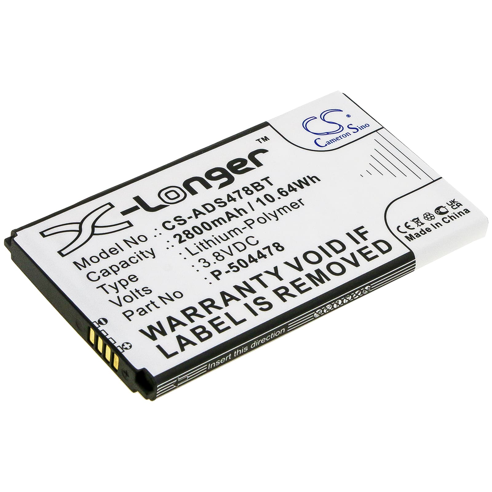 Replacement Battery for ADT Command Secondary Color Touchscreen Keypad - CS-ADS478BT-1.jpg