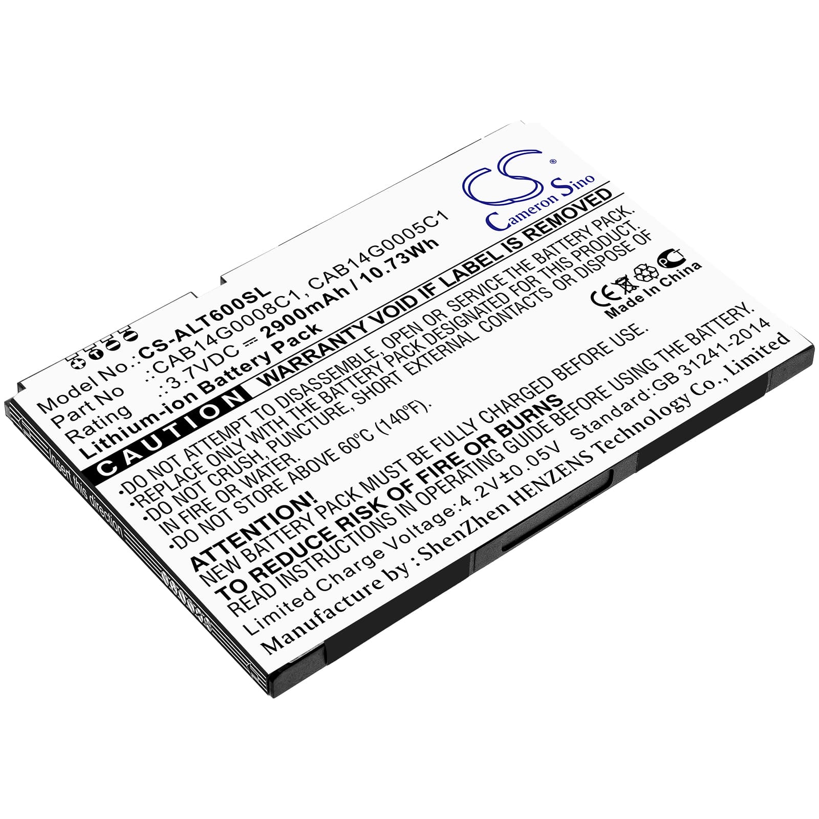 Replacement Battery for Alcatel One Touch T60 - CS-ALT600SL-1.jpg
