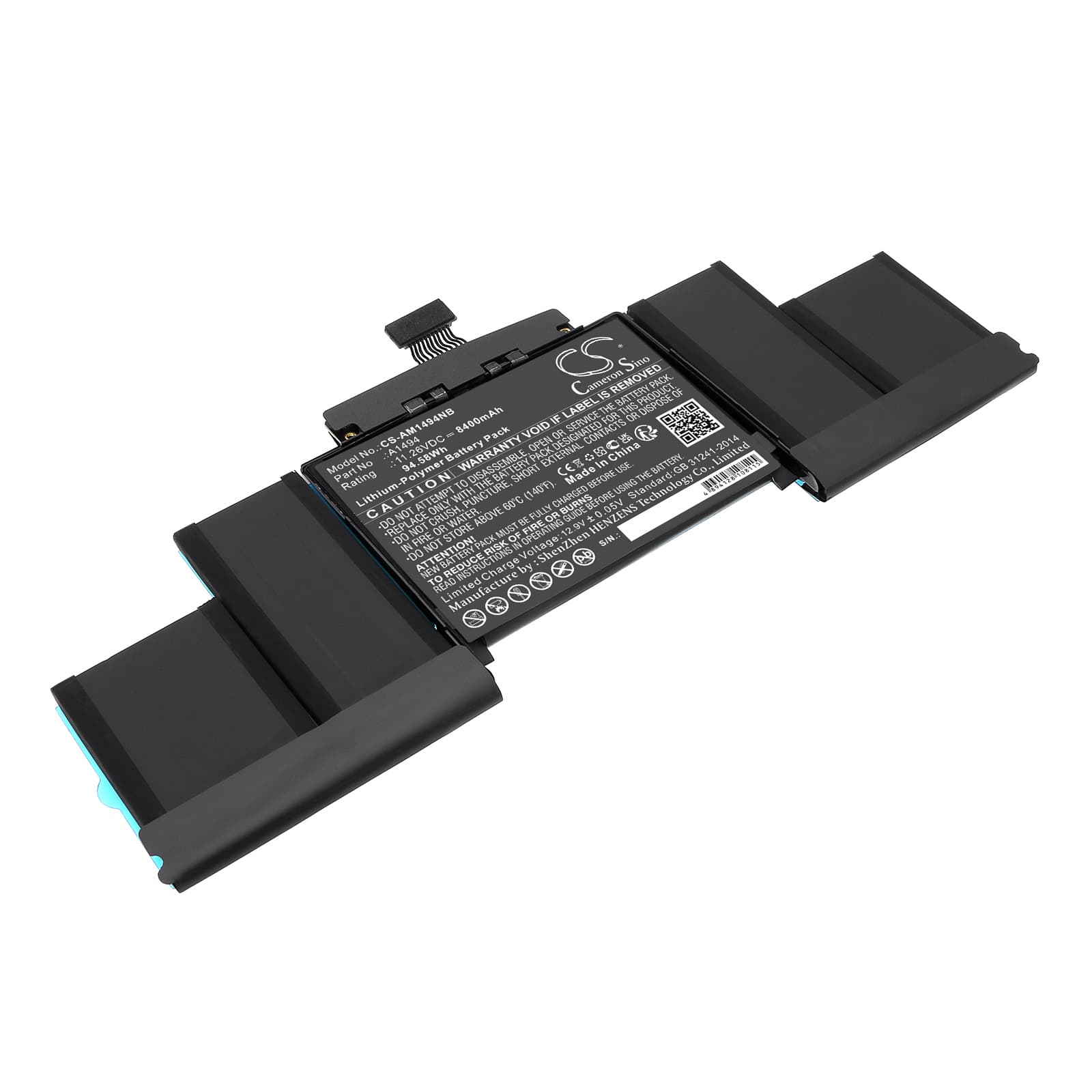 Replacement Battery for Apple MacBook Pro Retina Display 15" A1398 - CS-AM1494NB-1.jpg