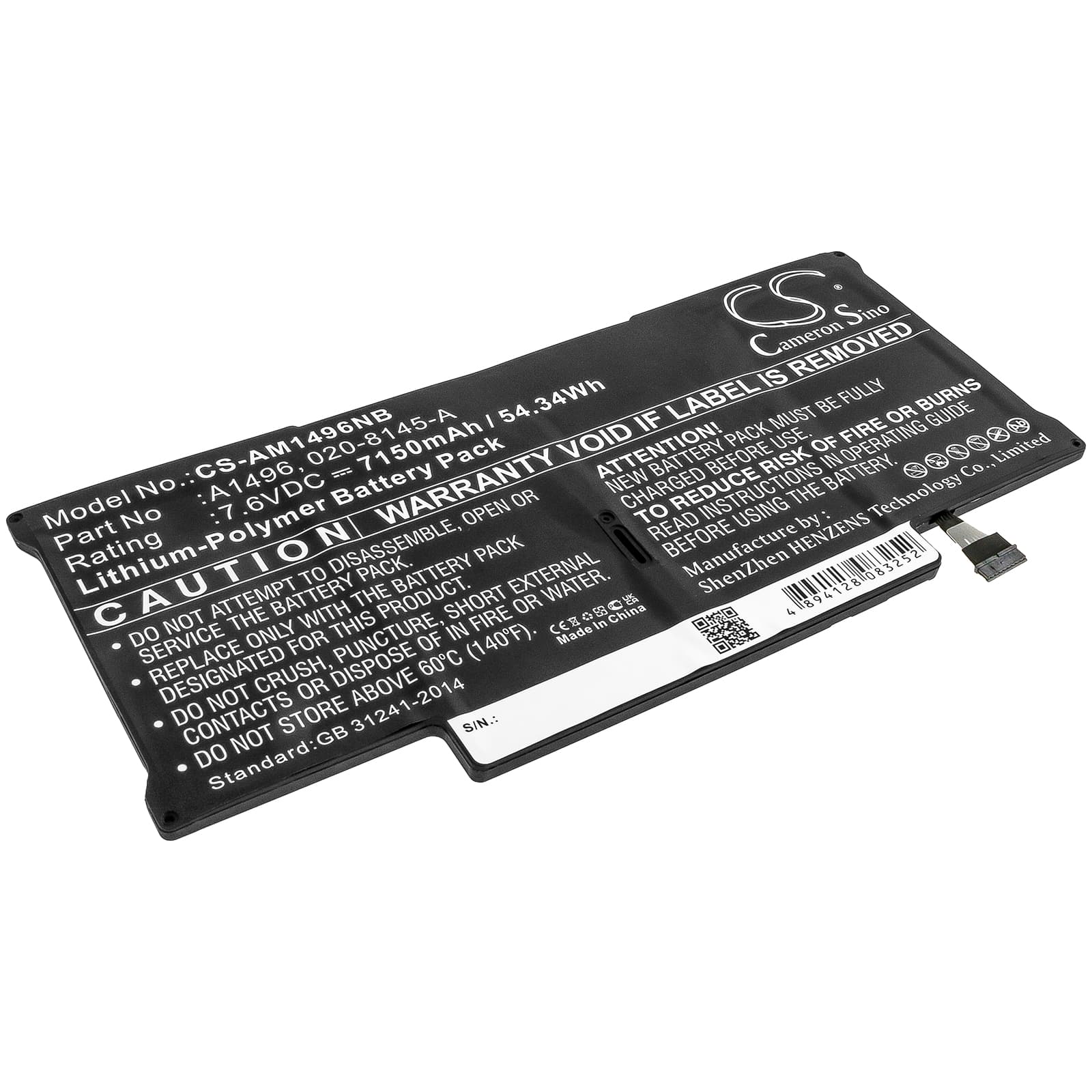 Replacement Battery for Apple MacBook Air 13" A1466 2013 - CS-AM1496NB-1.jpg