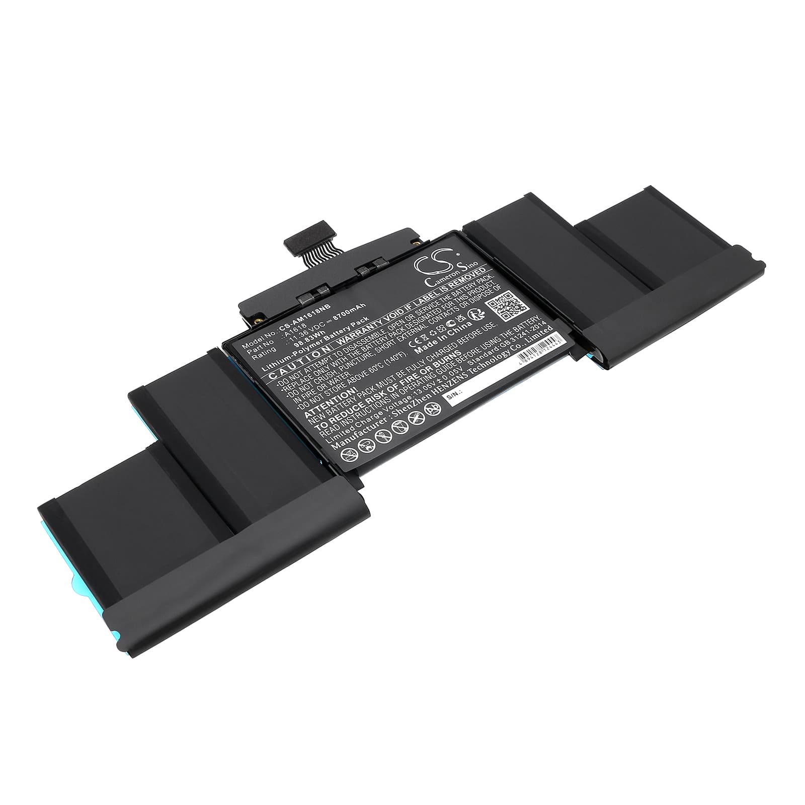 Replacement Battery for Apple MacBook Pro 15" A1398 Retina 2015 - CS-AM1618NB-1.jpg