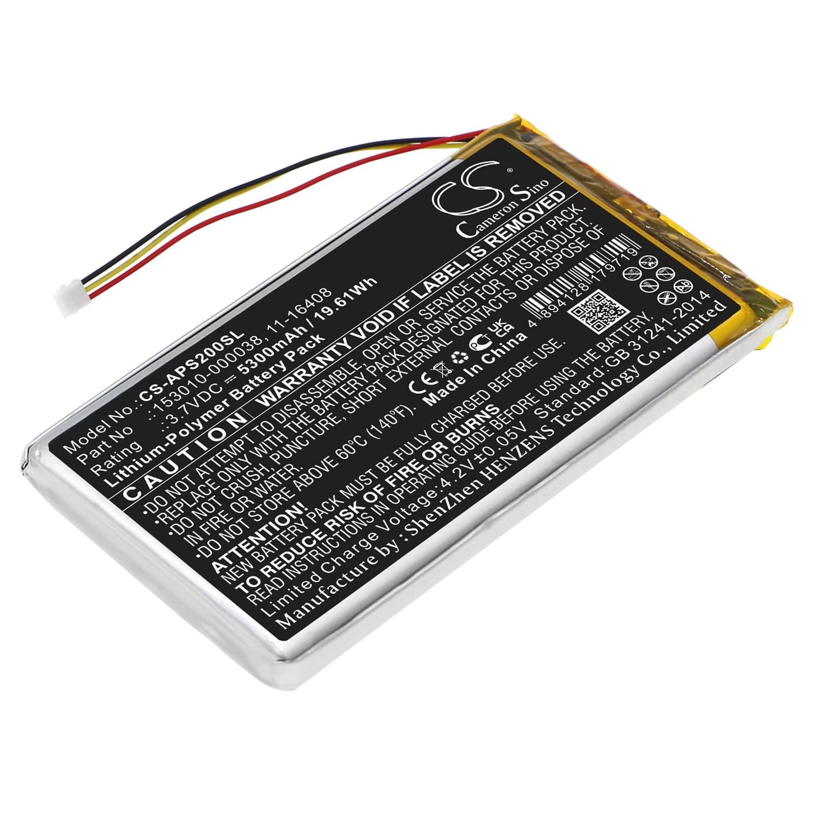 Replacement Battery for Appareo Stratus 2 - CS-APS200SL-1.jpg