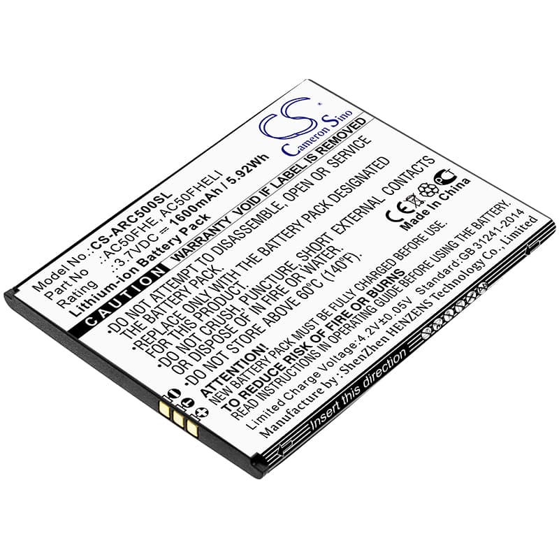 Replacement Battery for Archos 50F Helium Lite - CS-ARC500SL-1.jpg