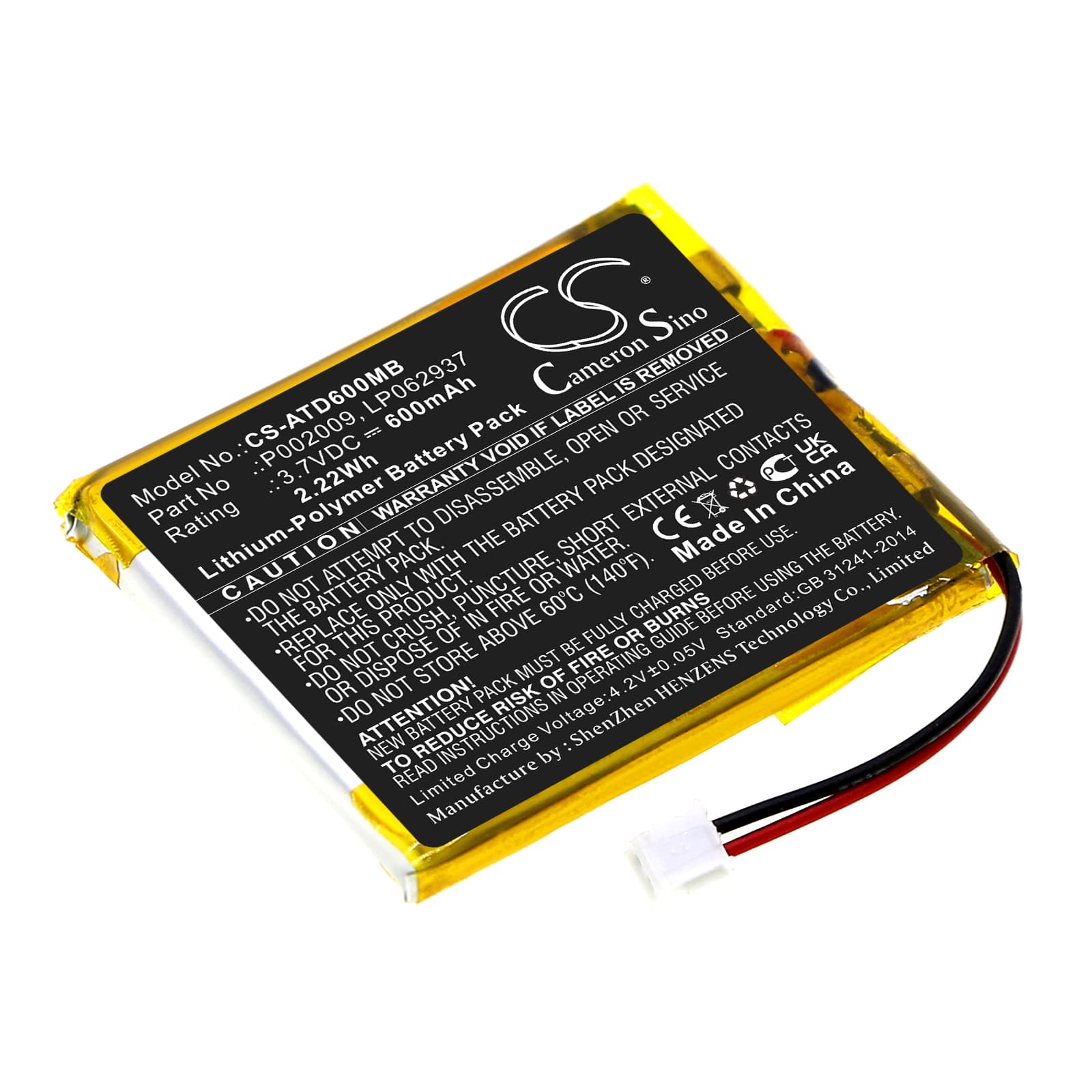 Replacement Battery for Alecto DBX-60 - CS-ATD600MB-1.jpg