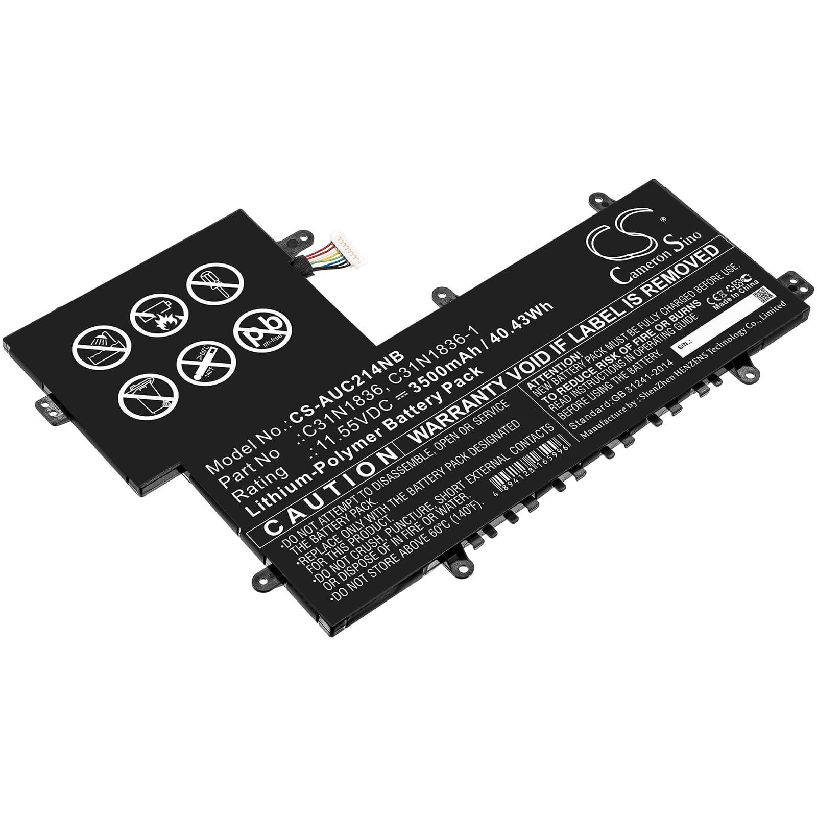 Replacement Battery for Asus C204MA-GJ0003 - CS-AUC214NB-1.jpg