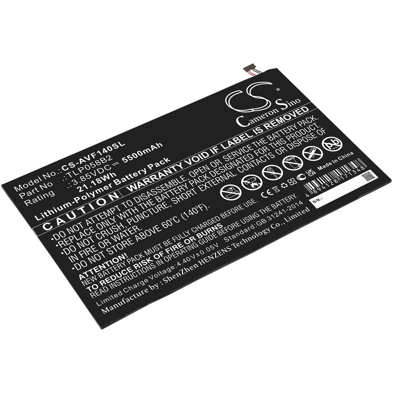 Replacement Battery for Vodafone Tab Prime 7 - CS-AVF140SL-1.jpg