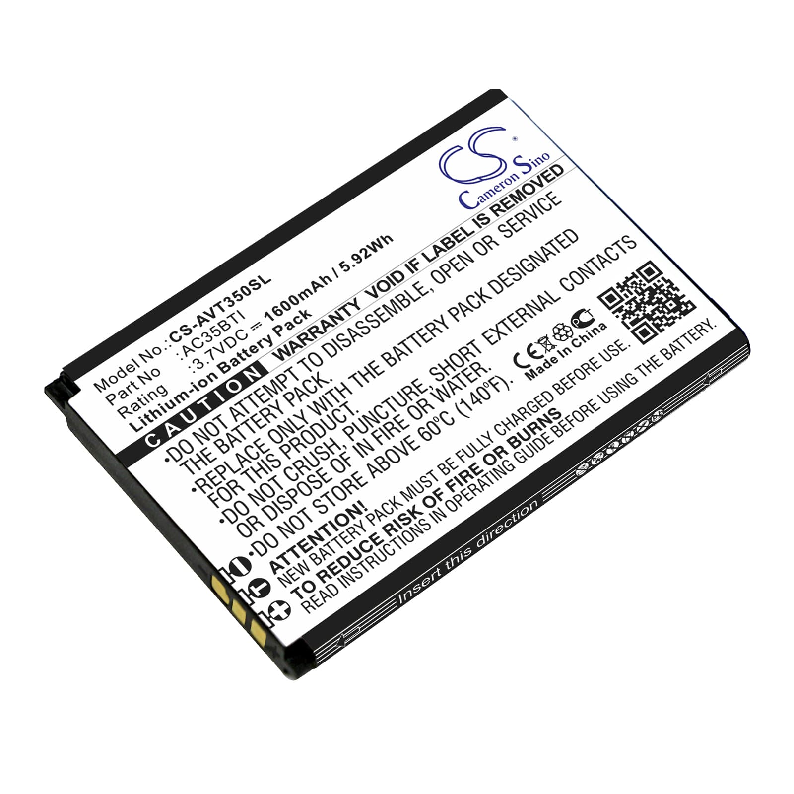 Replacement Battery for Archos 35b Titanium - CS-AVT350SL-1.jpg