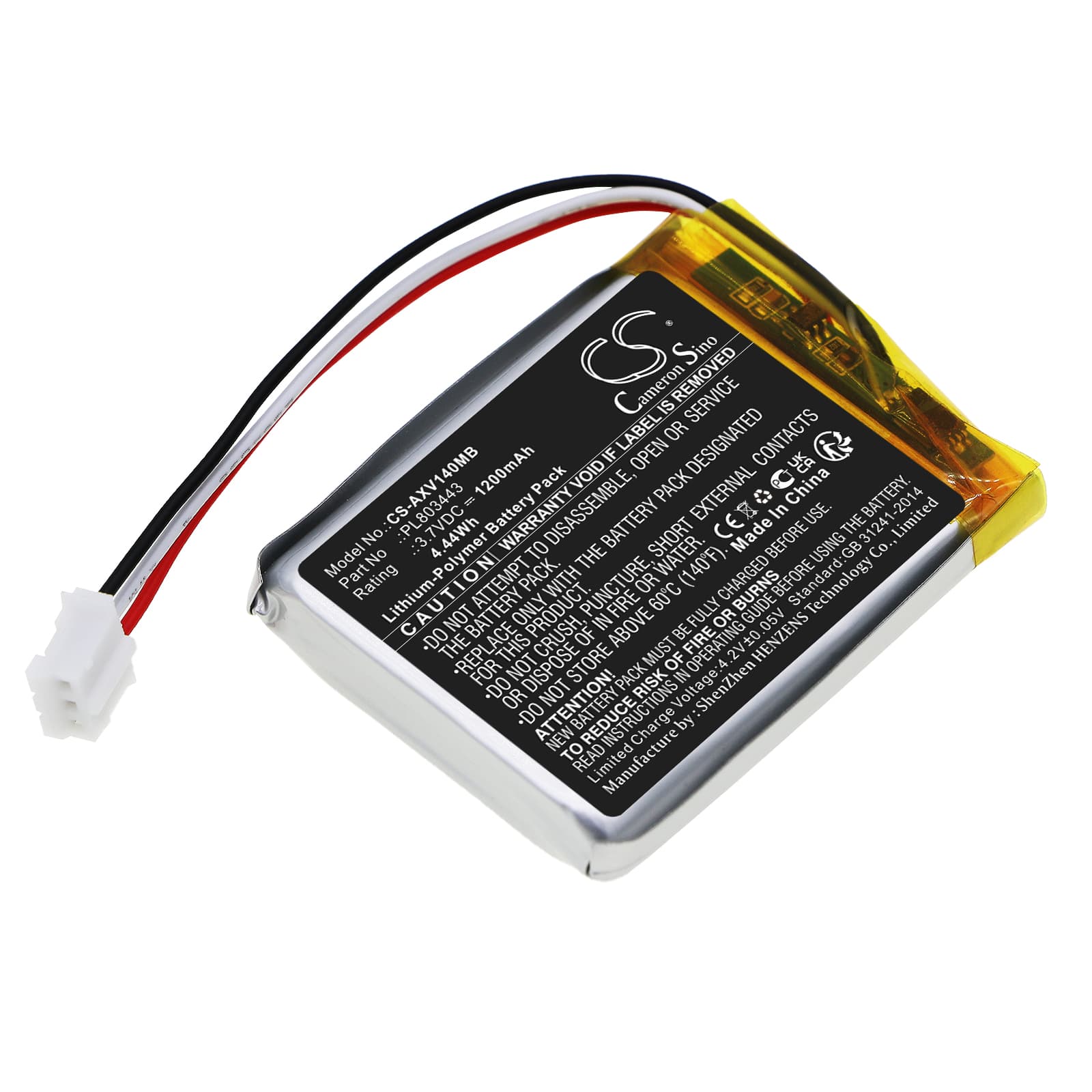 Replacement Battery for Axvue Video Monitor 140 - CS-AXV140MB-1.jpg