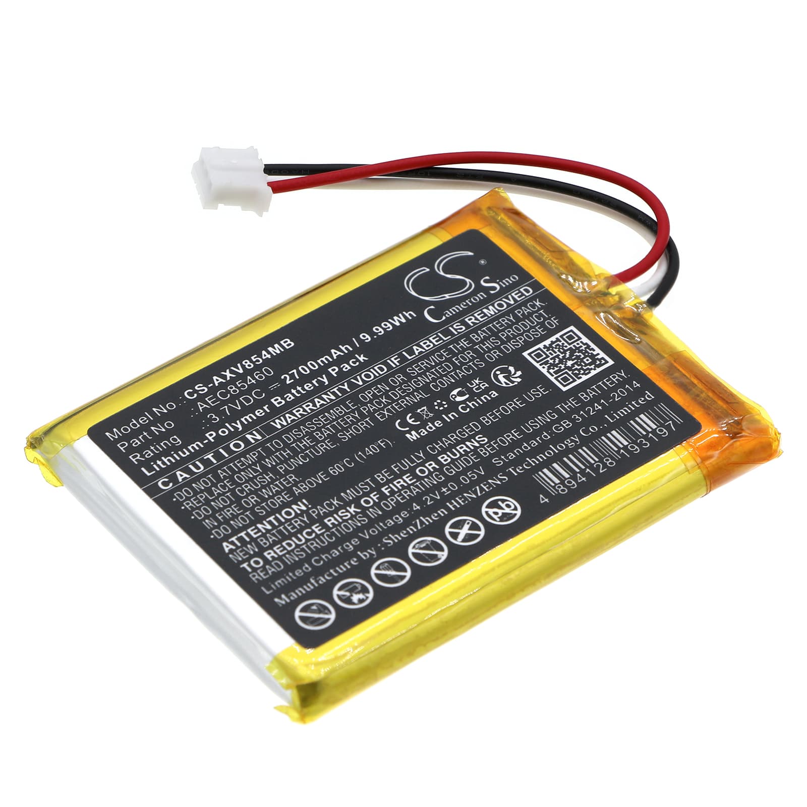 Replacement Battery for Axvue Baby Monitor - CS-AXV854MB-1.jpg