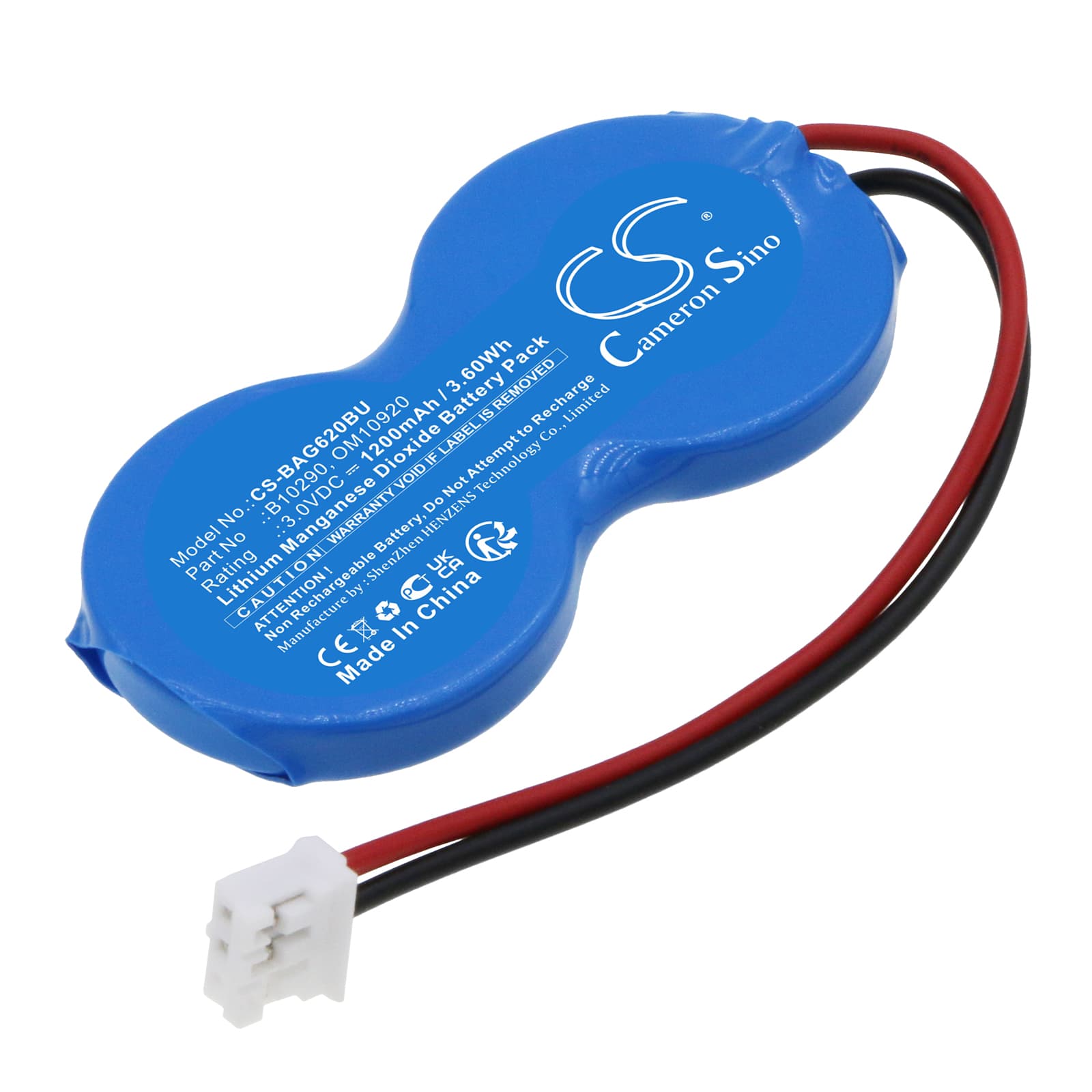 Replacement Battery for Baxter Healthcare Flo-Gard 6201 - CS-BAG620BU-1.jpg