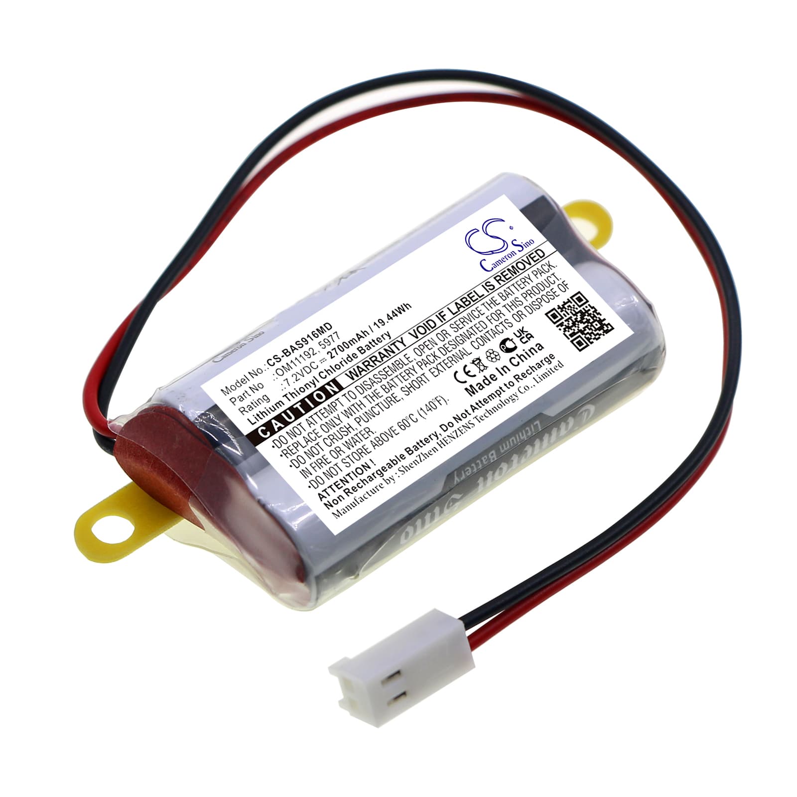 Replacement Battery for Baxter Healthcare Colleague Infusion Pump Memory - CS-BAS916MD-1.jpg