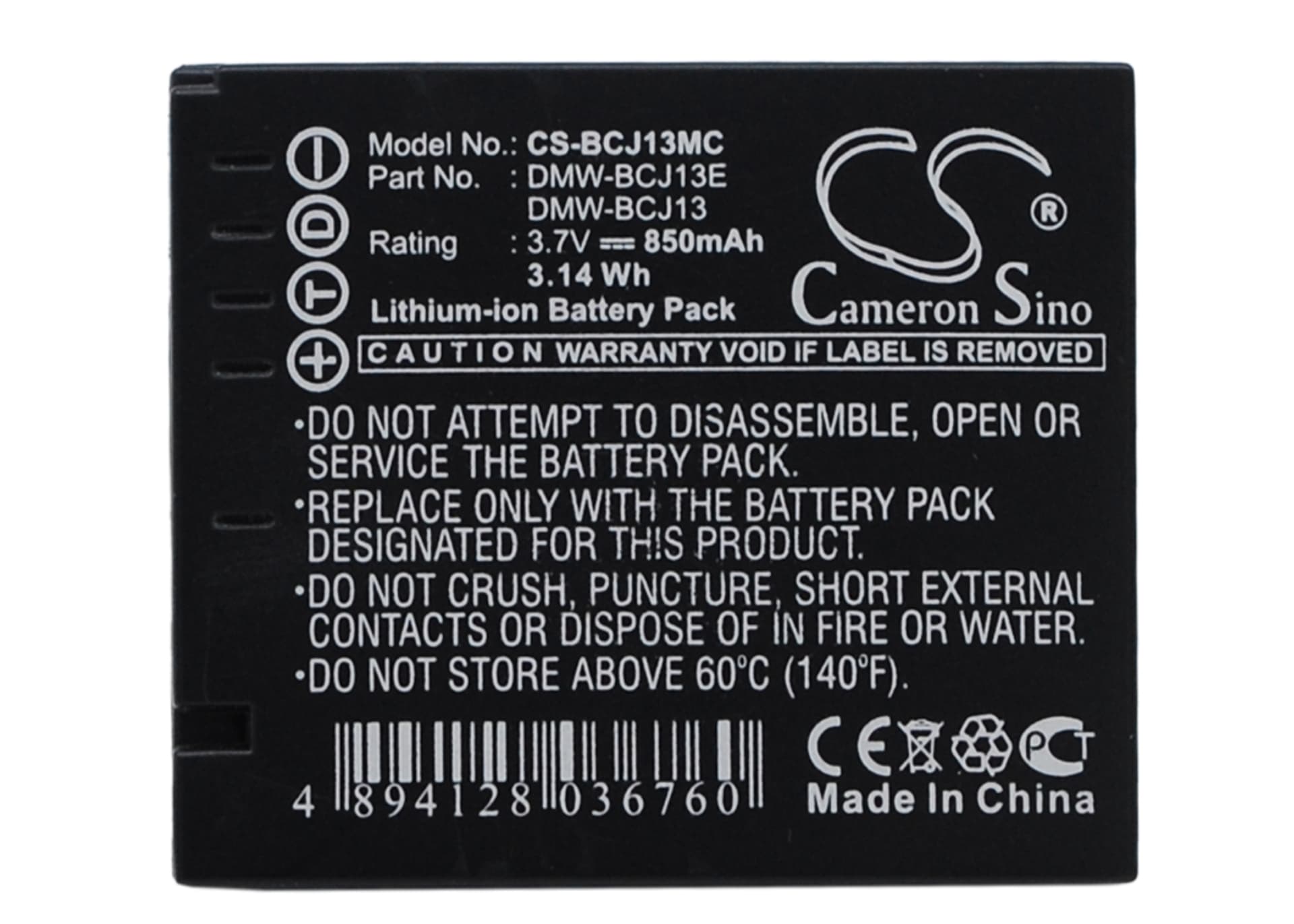 Replacement Battery for Panasonic Lumix DMC-LX5 - CS-BCJ13MC-1.jpg