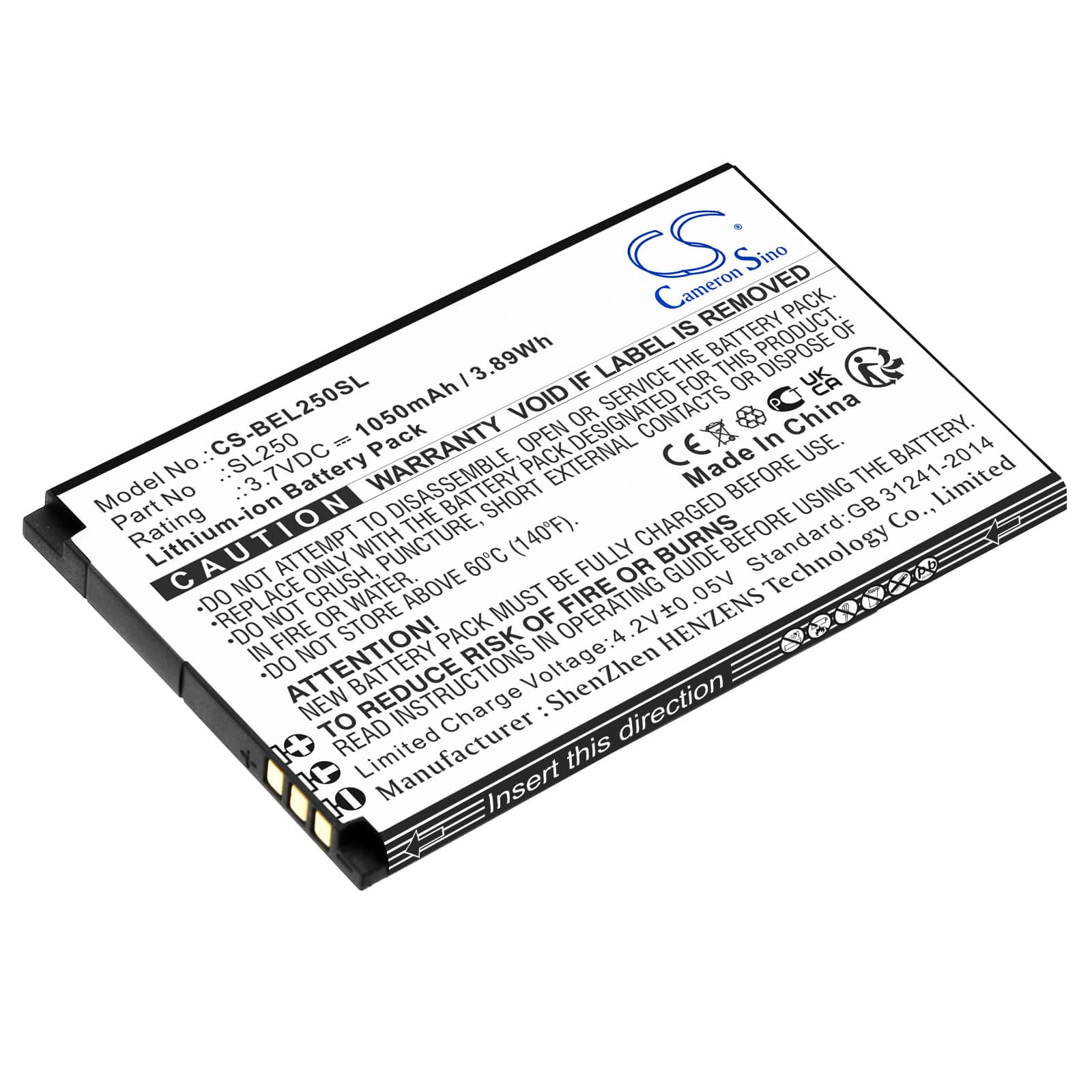 Replacement Battery for Bea-fon SL250 - CS-BEL250SL-1.jpg