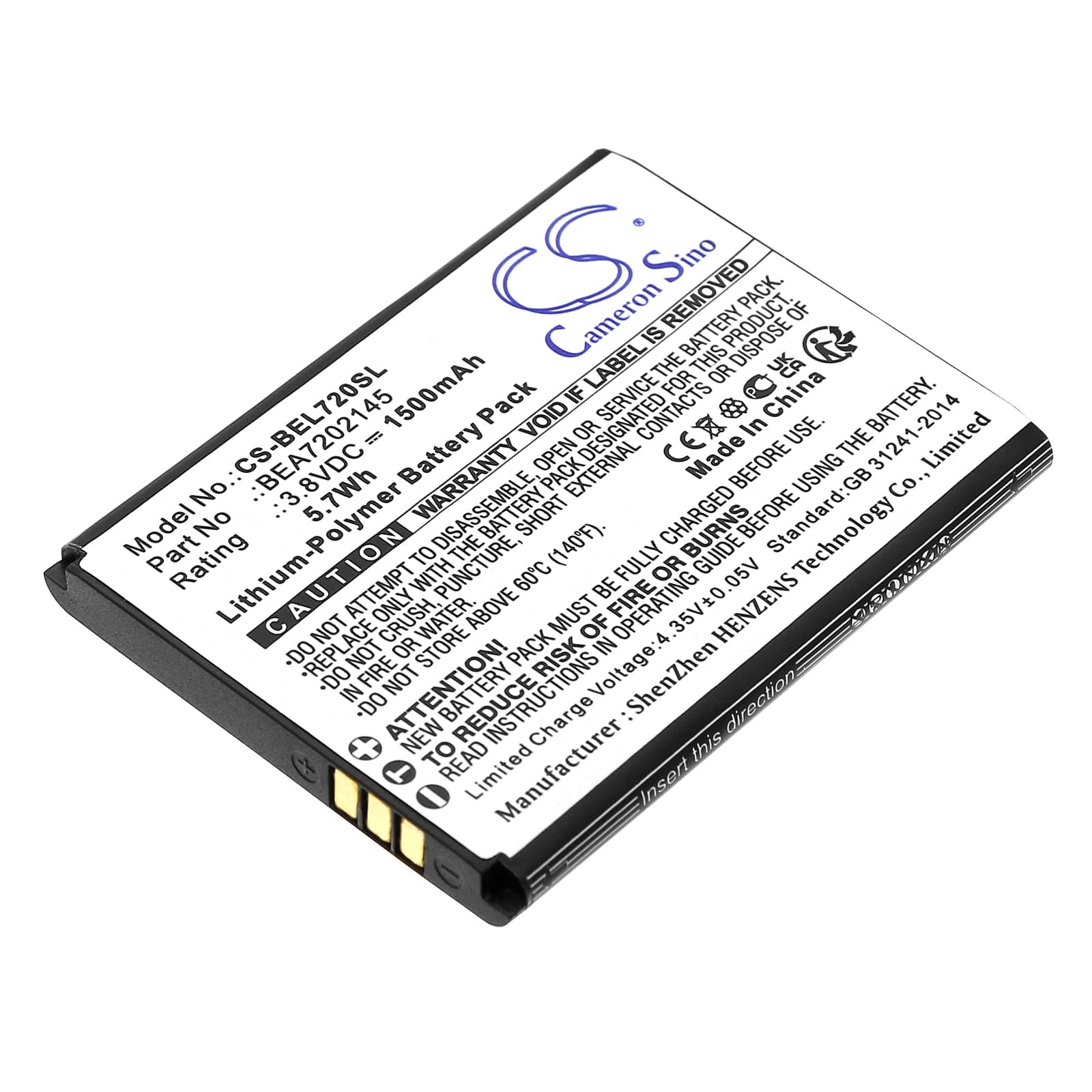 Replacement Battery for Bea-fon SL720 - CS-BEL720SL-1.jpg