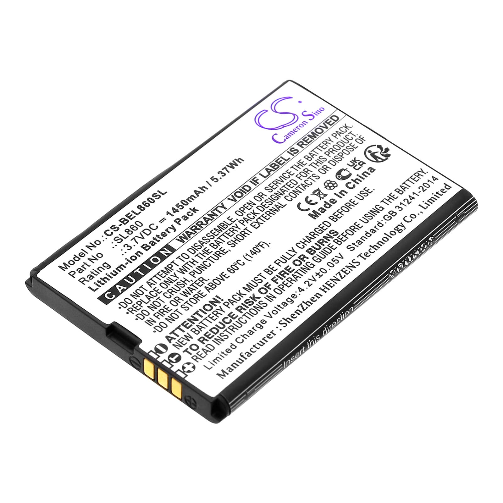 Replacement Battery for Bea-fon SL860 Touch - CS-BEL860SL-1.jpg