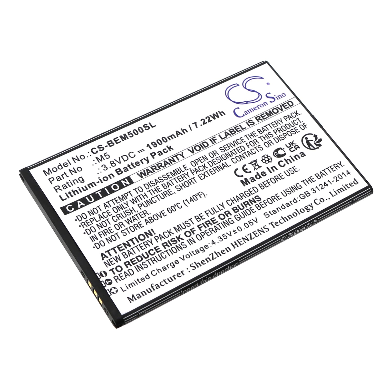 Replacement Battery for Bea-fon M5 - CS-BEM500SL-1.jpg