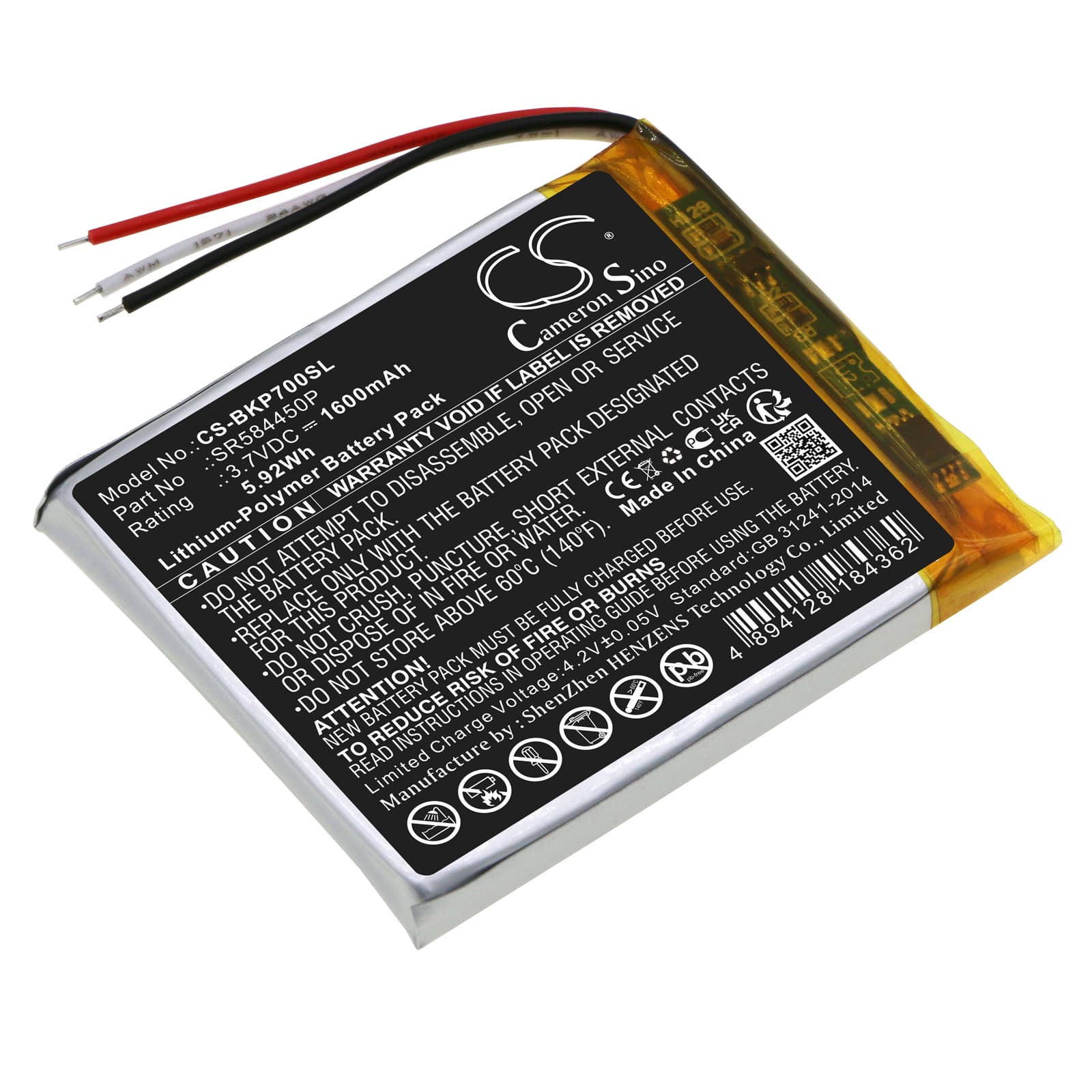 Replacement Battery for Becker Transit 7SL EU - CS-BKP700SL-1.jpg