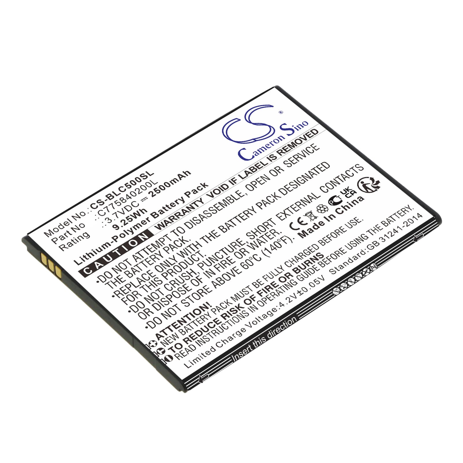 Replacement Battery for BLU C5