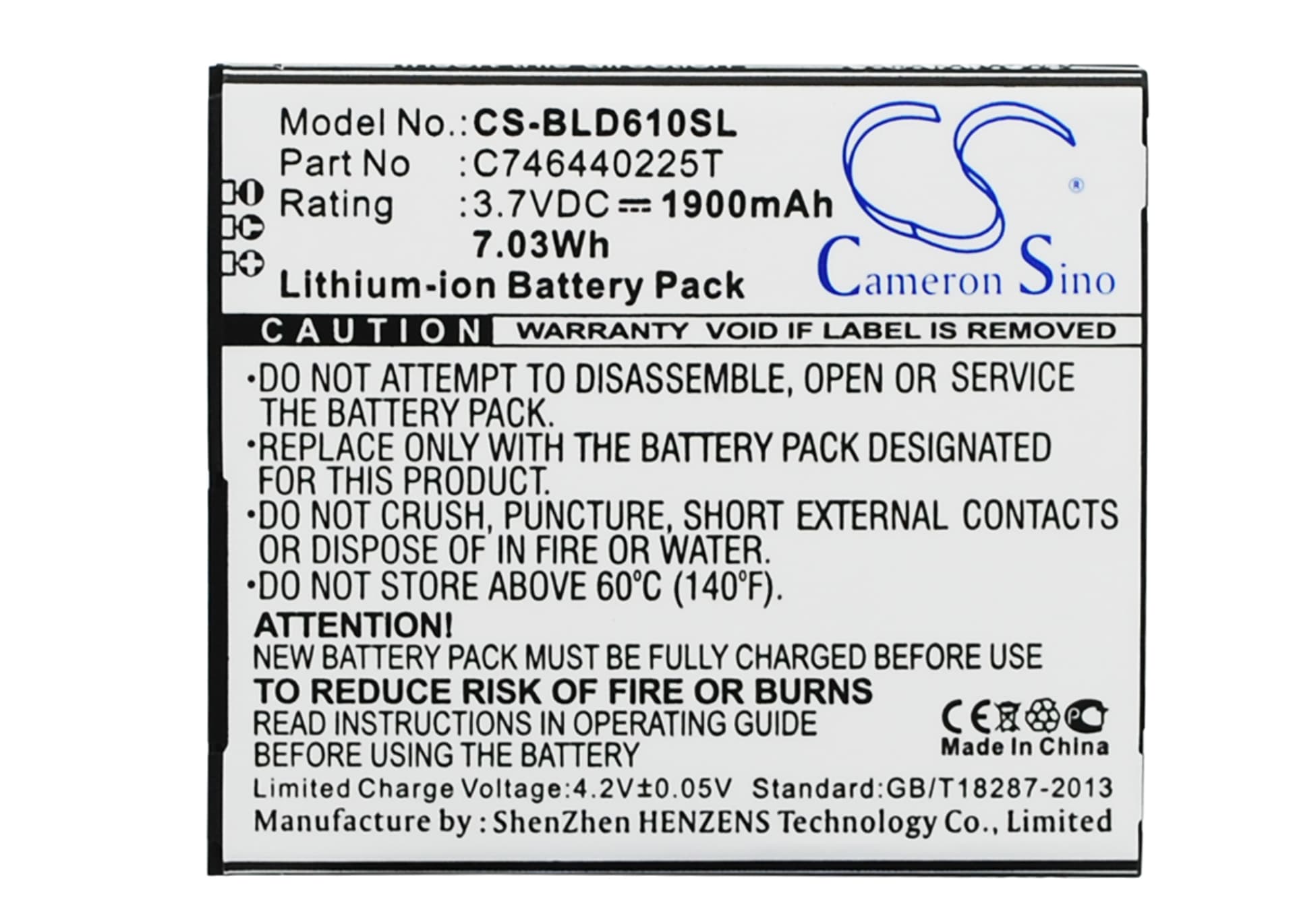 Replacement Battery for BLU Studio 5.5 - CS-BLD610SL-1.jpg