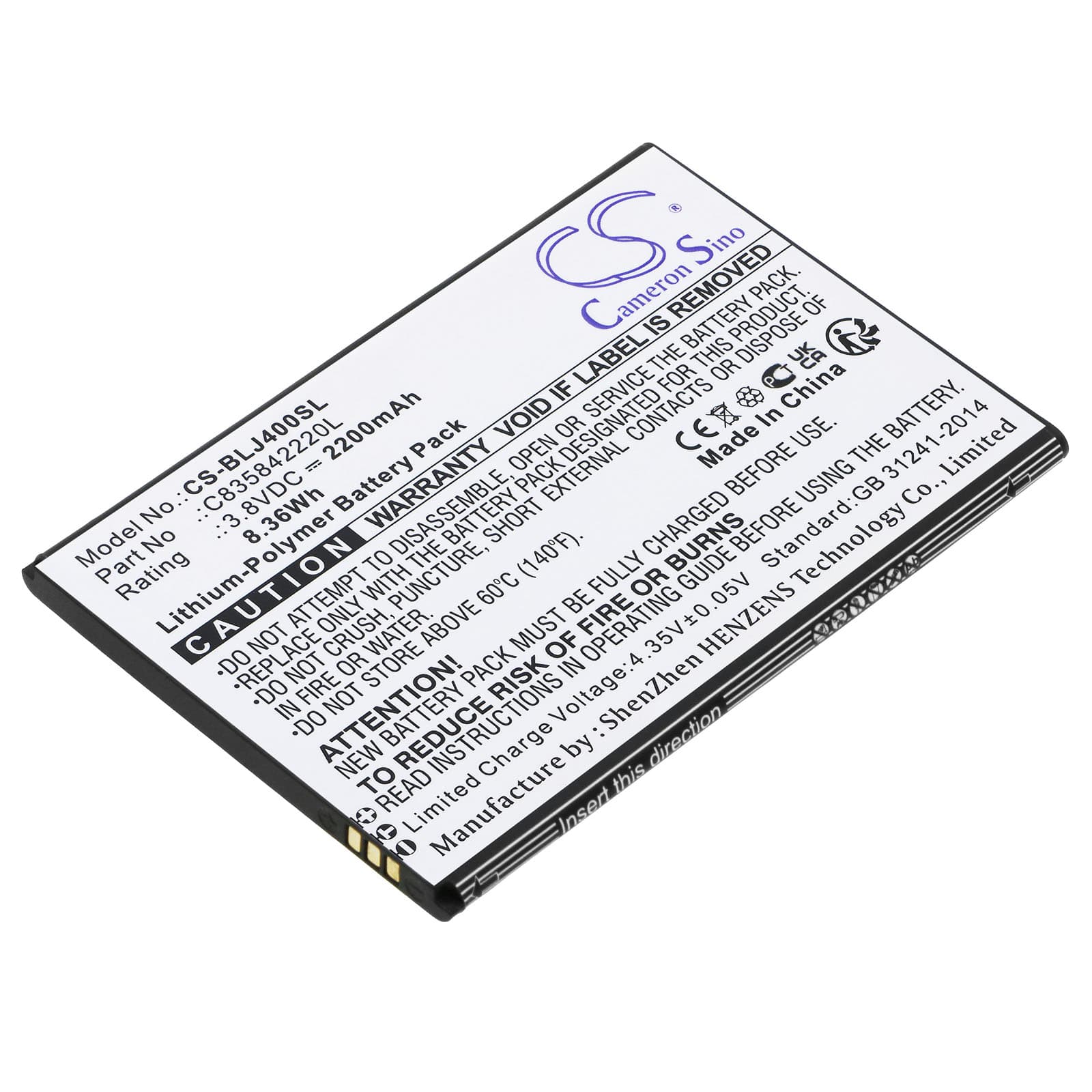 Replacement Battery for BLU J4 - CS-BLJ400SL-1.jpg
