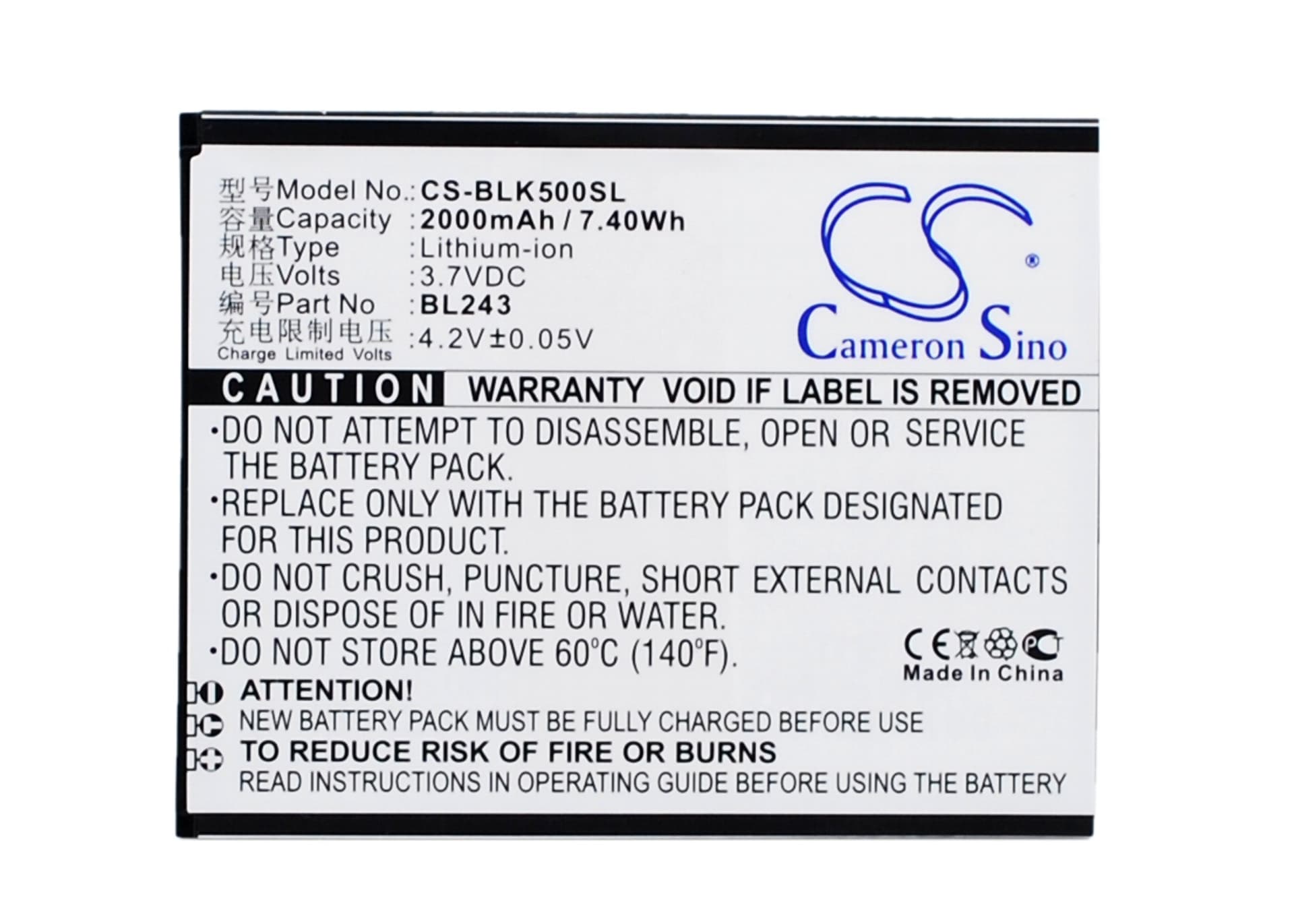 Replacement Battery for Lenovo K3 Note - CS-BLK500SL-1.jpg