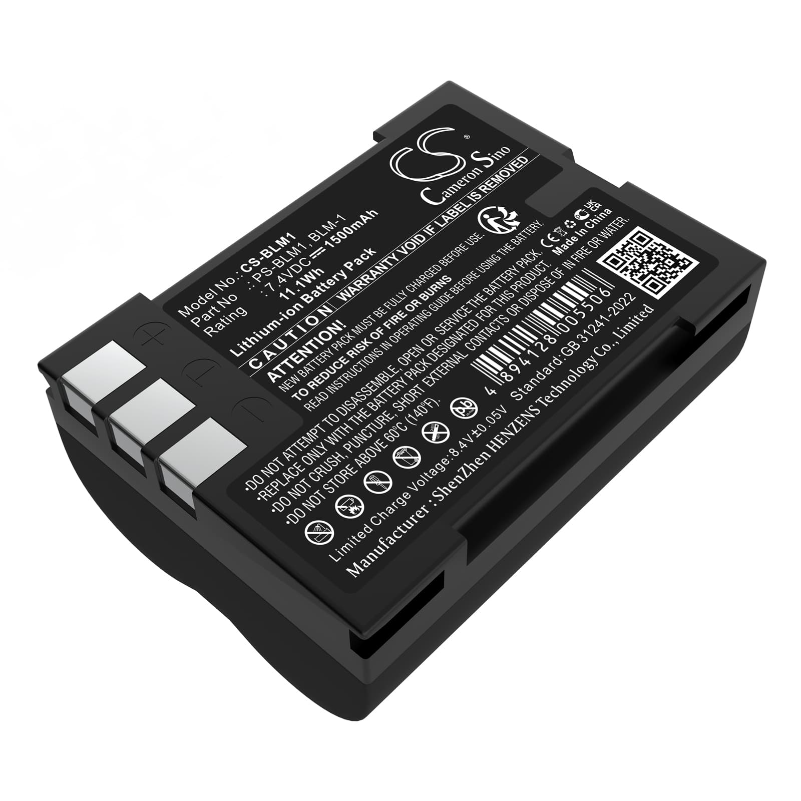 Replacement Battery for Olympus C-8080 Wide Zoom - CS-BLM1-1.jpg