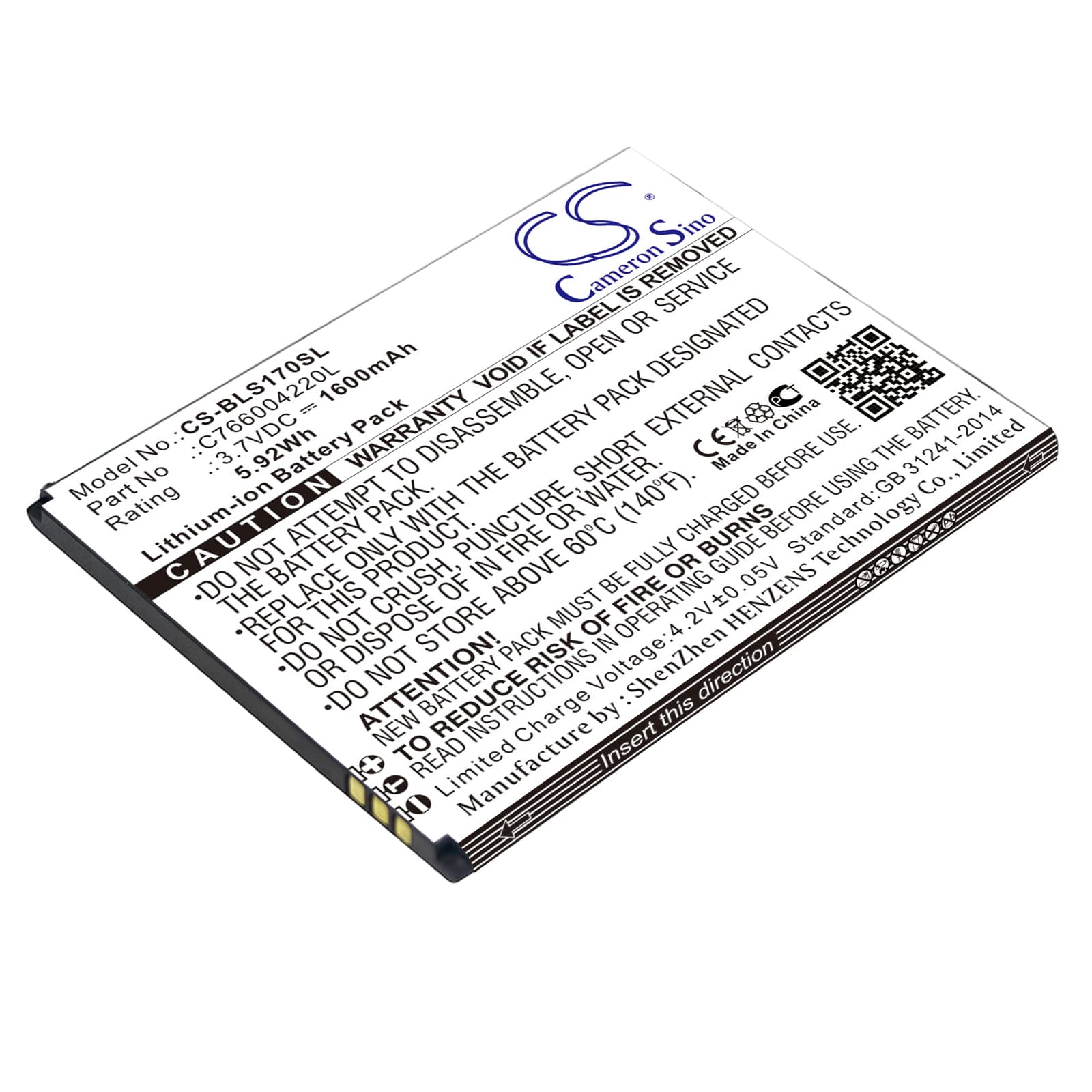 Replacement Battery for BLU Studio G HD - CS-BLS170SL-1.jpg