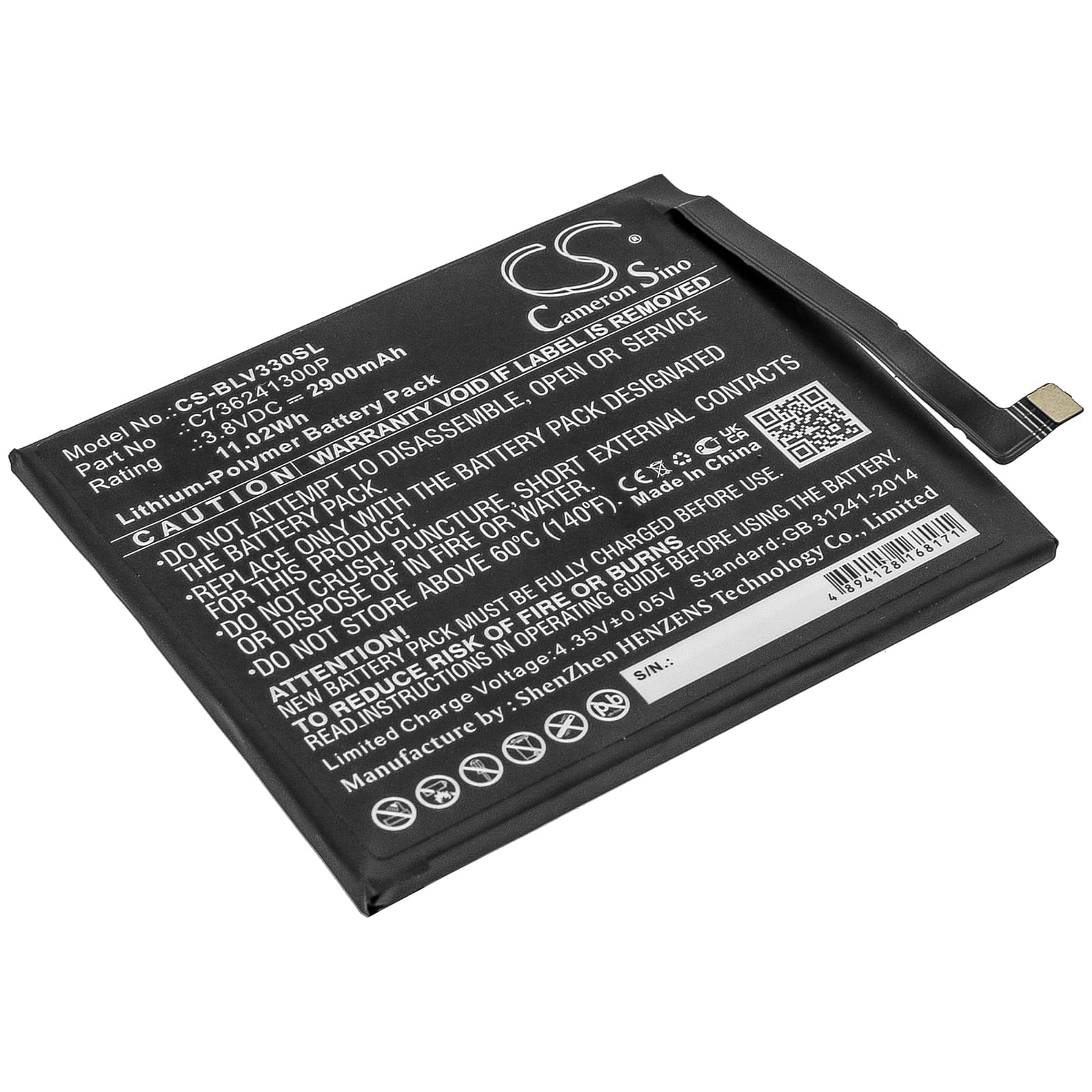 Replacement Battery for BLU Vivo XI - CS-BLV330SL-1.jpg