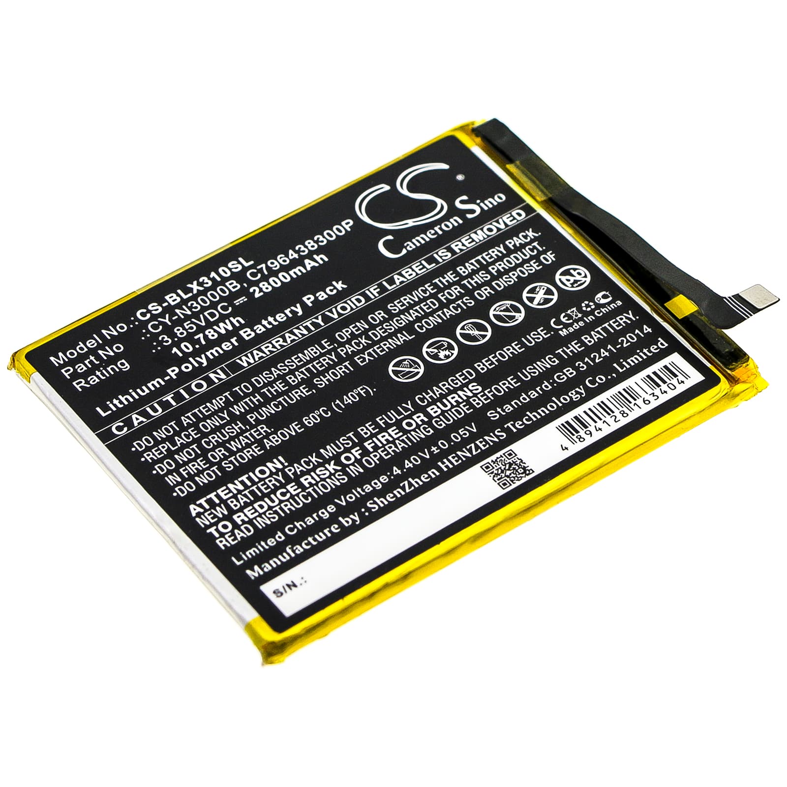 Replacement Battery for BLU Vivo XI+ - CS-BLX310SL-1.jpg