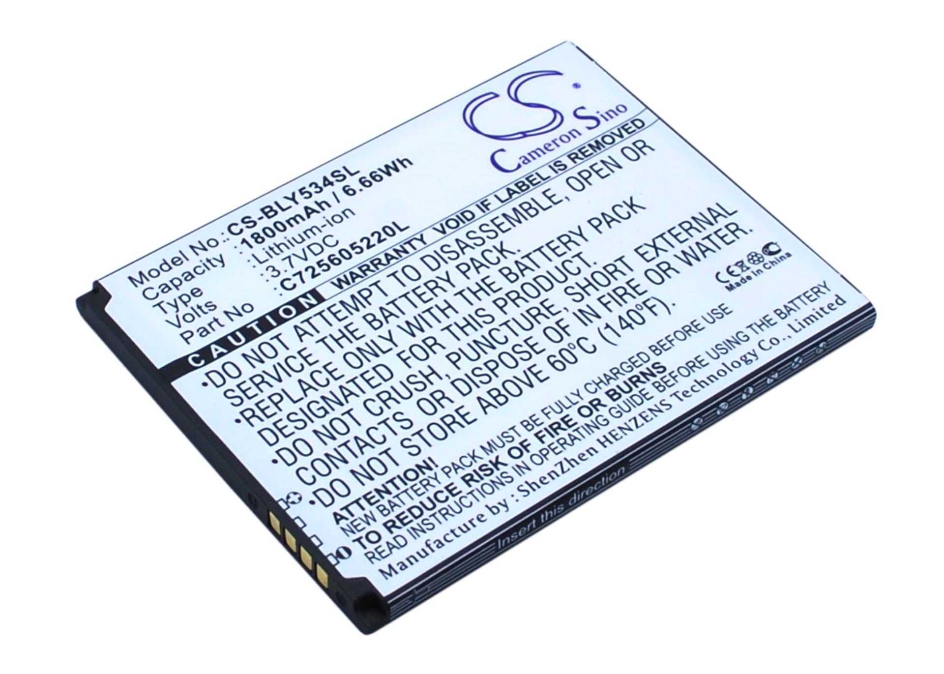 Replacement Battery for BLU Studio 5.0 HD - CS-BLY534SL-1.jpg