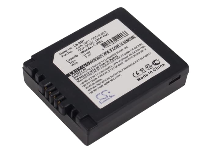Replacement Battery for Panasonic Lumix DMC-FZ1 - CS-BM7-1.jpg