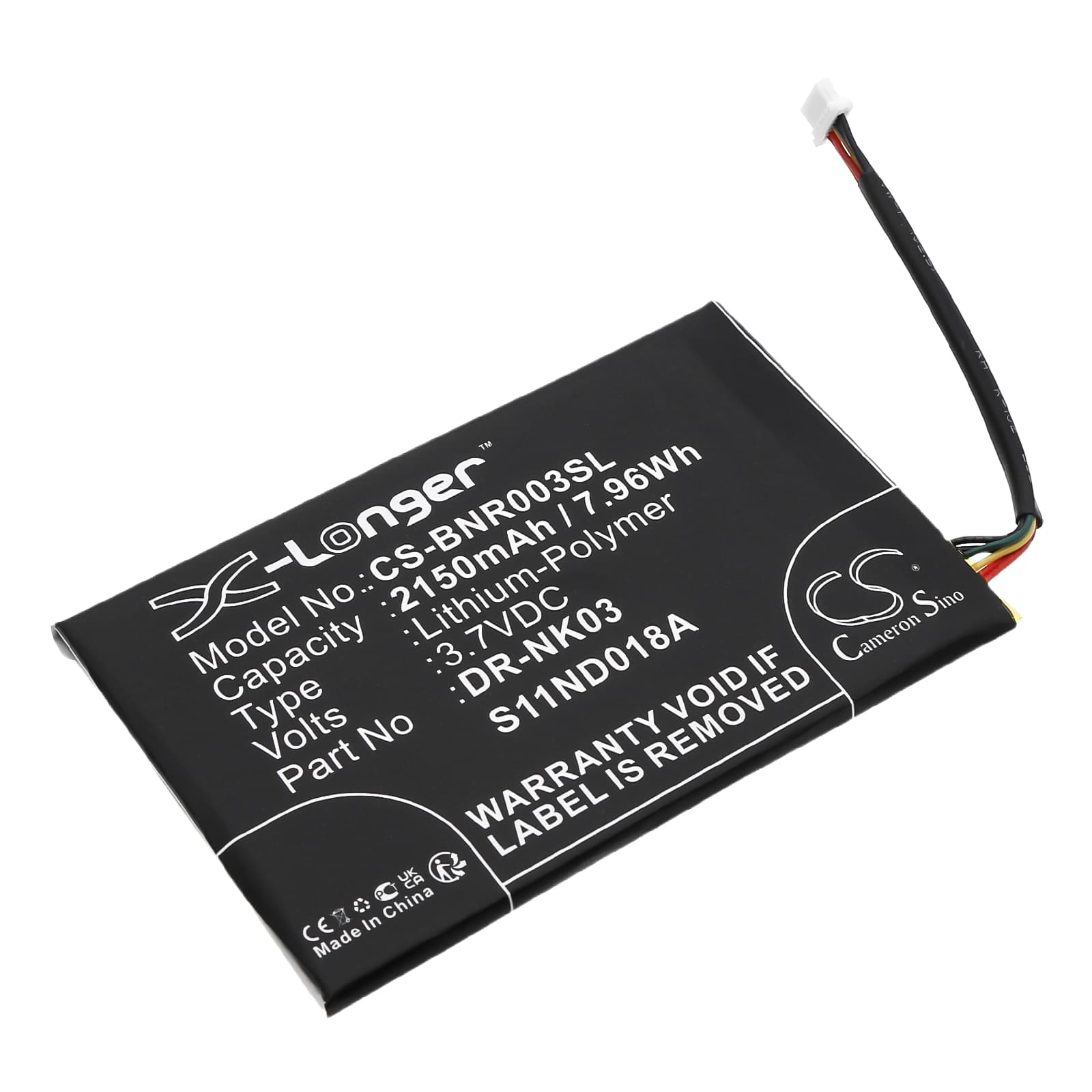 Replacement Battery for Barnes & Noble Nook Simple Touch - CS-BNR003SL-1.jpg