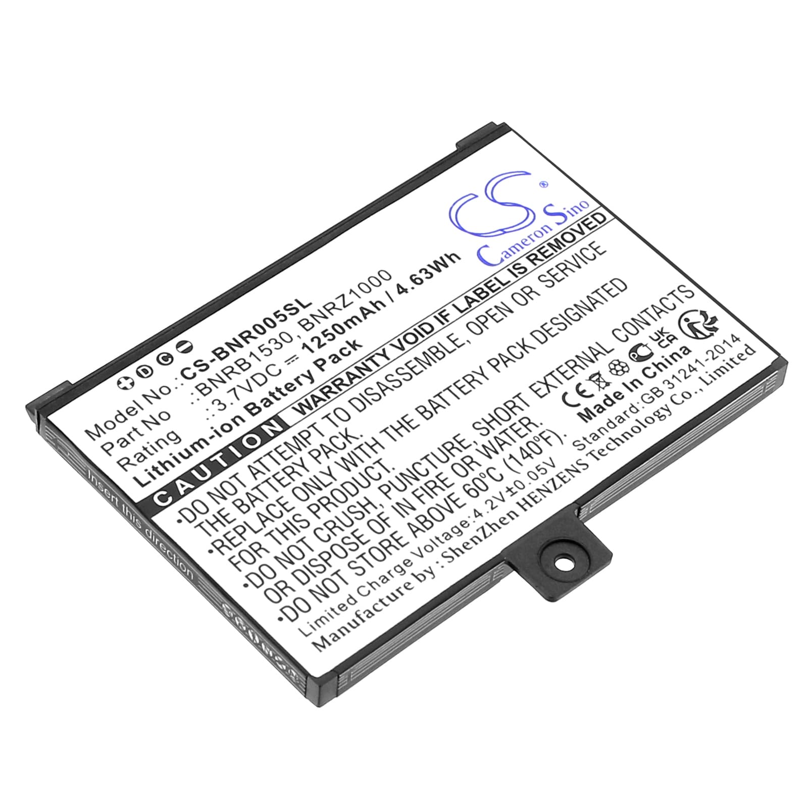 Replacement Battery for Barnes & Noble 005 - CS-BNR005SL-1.jpg
