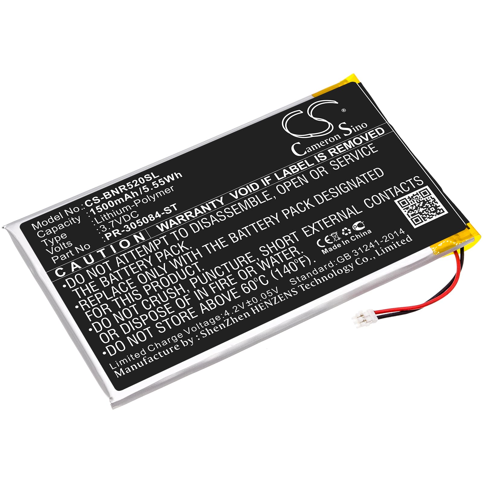 Replacement Battery for Barnes & Noble GlowLight 3 - CS-BNR520SL-1.jpg
