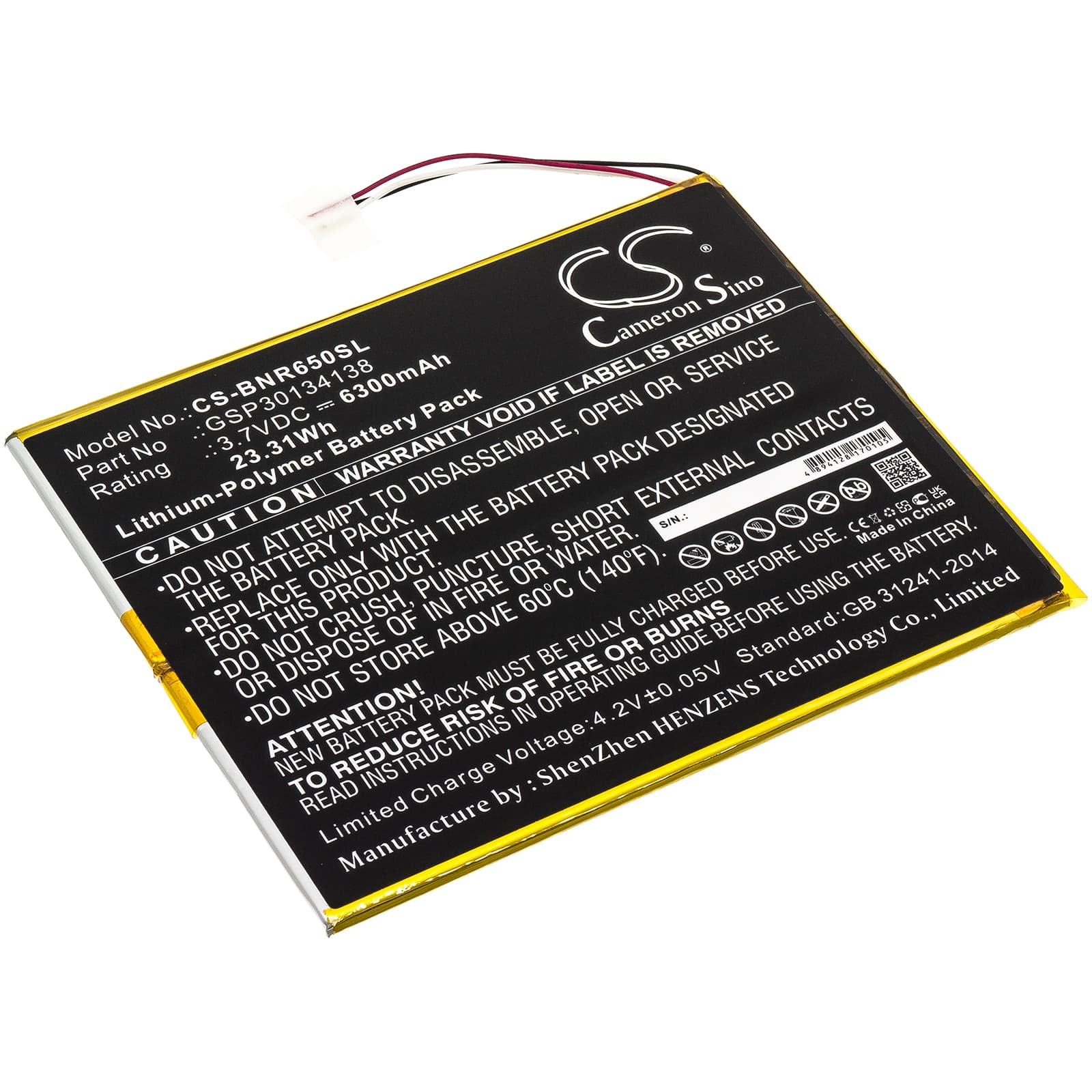 Replacement Battery for Barnes & Noble Nook 10.1
