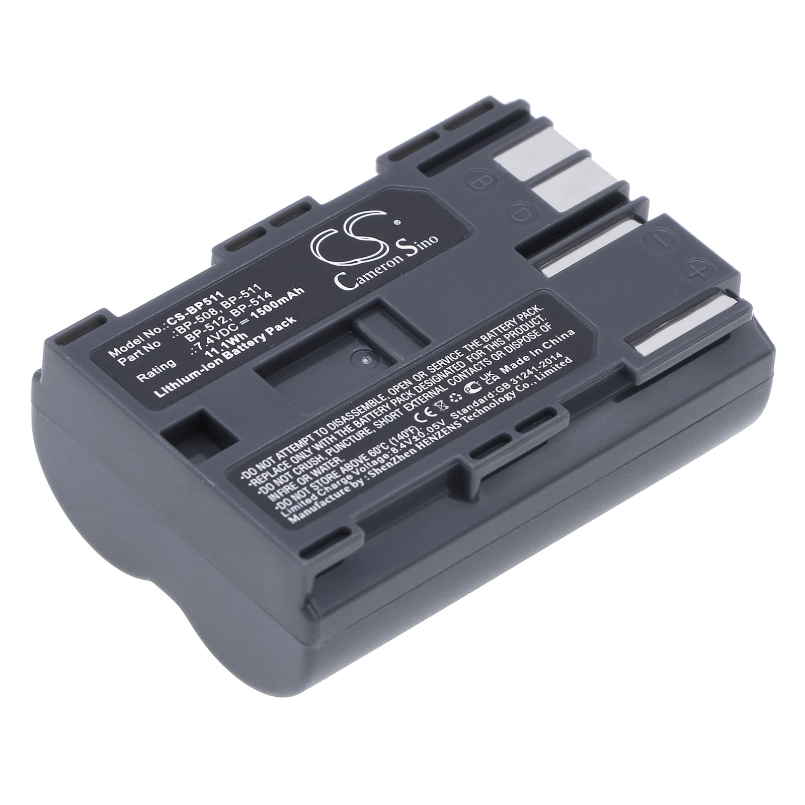 Replacement Battery for Canon DM-MV100X - CS-BP511-1.jpg