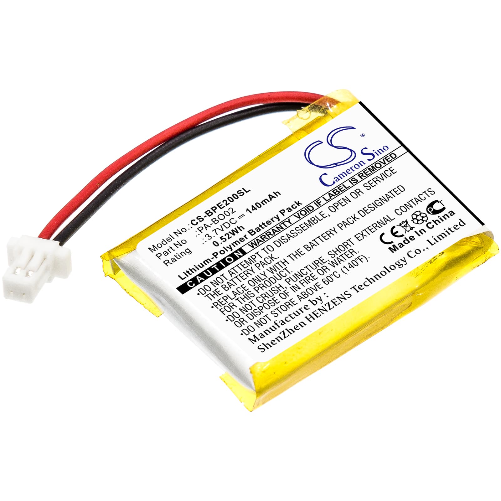 Replacement Battery for Bang & Olufsen EarSet 2 - CS-BPE200SL-1.jpg