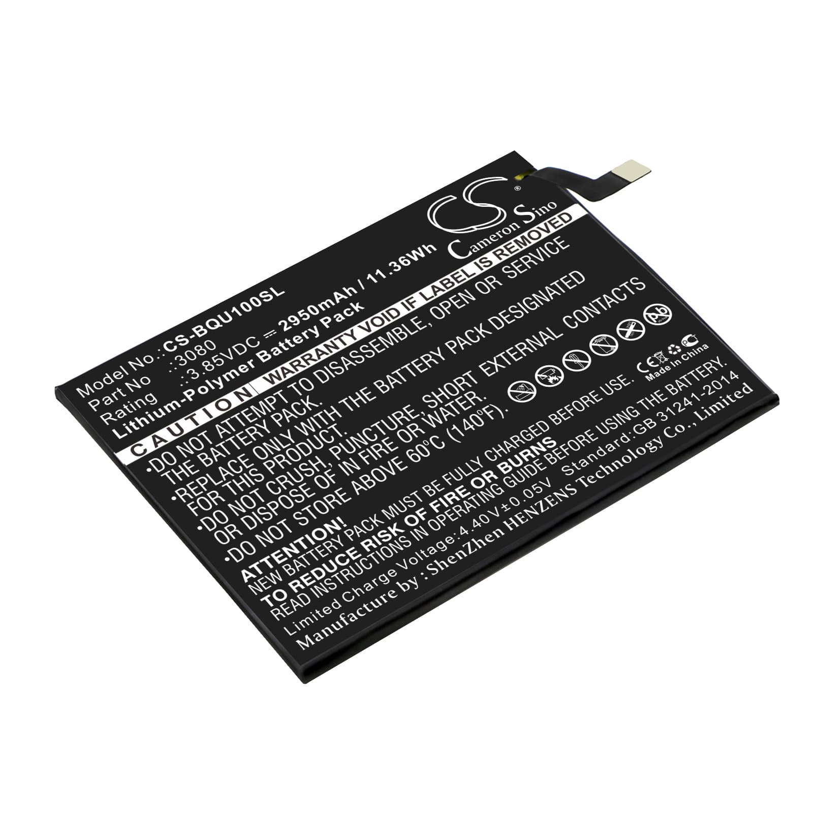 Replacement Battery for BQ U Plus - CS-BQU100SL-1.jpg