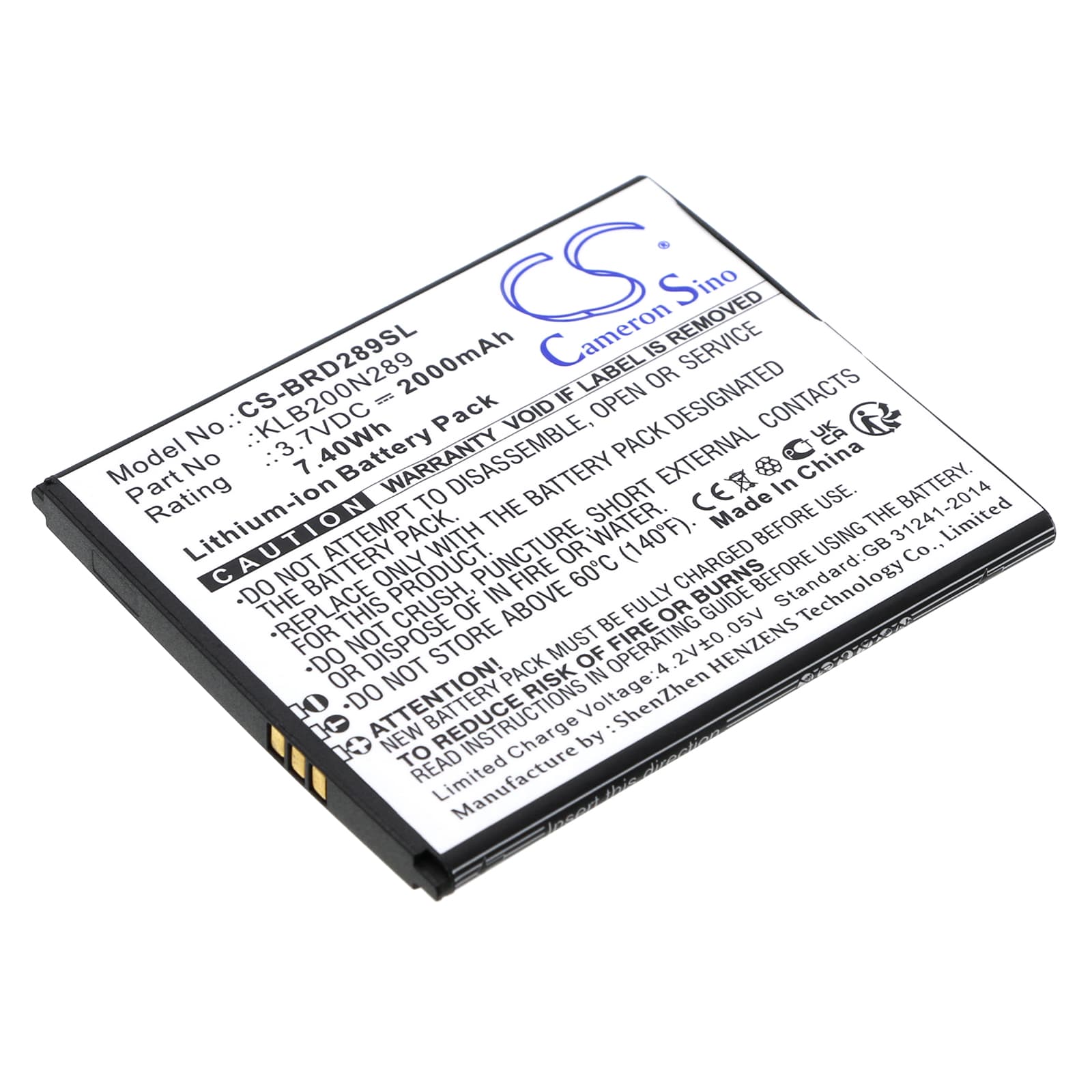 Replacement Battery for Brondi Centurion 1 - CS-BRD289SL-1.jpg