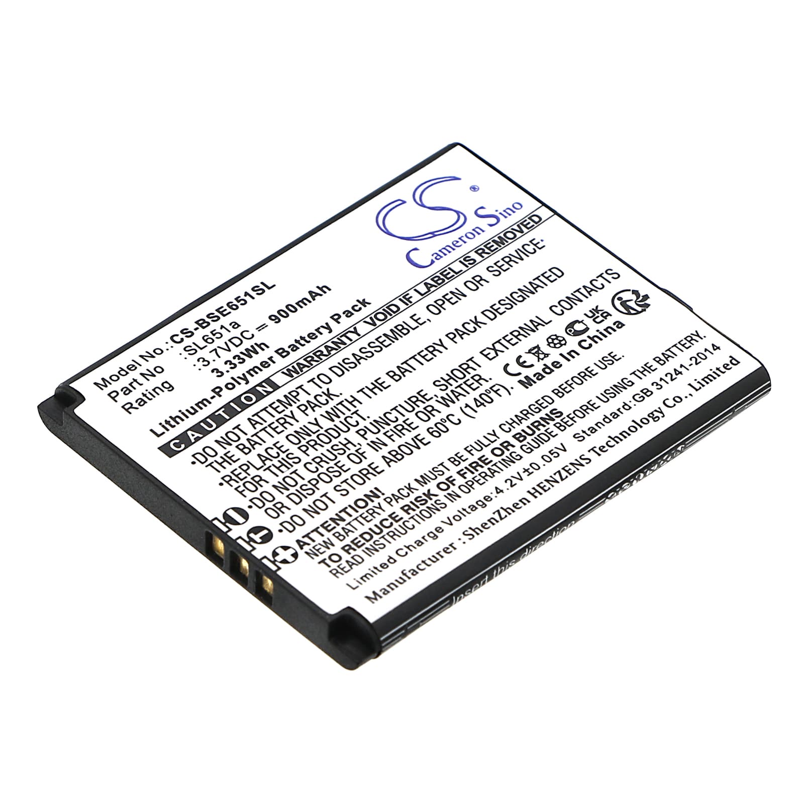 Replacement Battery for Bea-fon SL651 - CS-BSE651SL-1.jpg