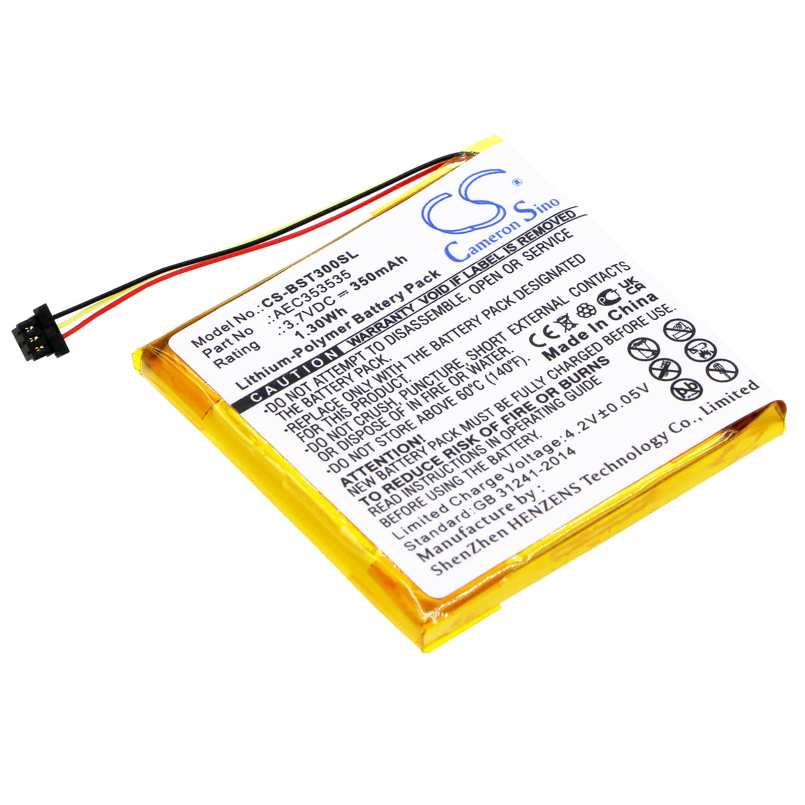 Replacement Battery for Beats Solo 2.0 - CS-BST300SL-1.jpg