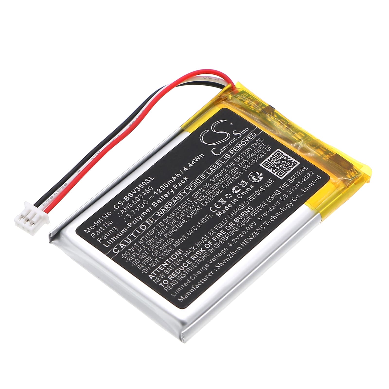 Replacement Battery for Babysense V35 Video Baby Monitor - CS-BSV350SL-1.jpg