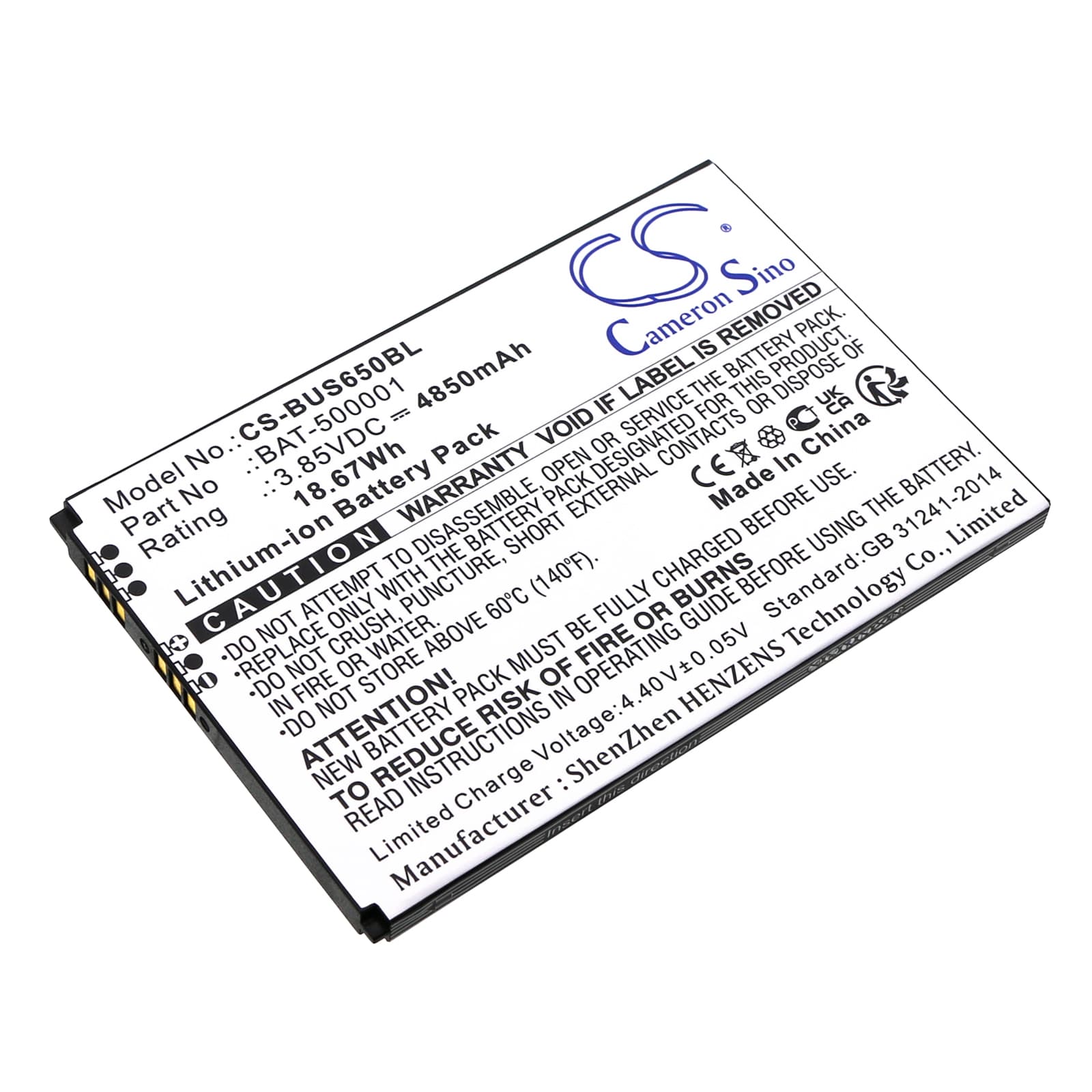 Replacement Battery for BlueBird Pidion SF6510 - CS-BUS650BL-1.jpg